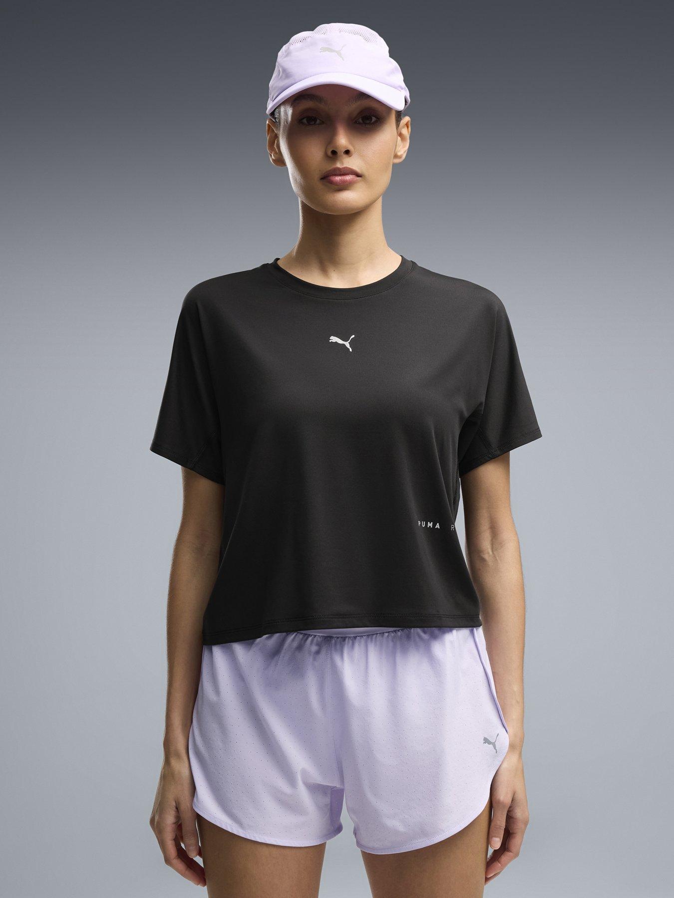 Puma Women's BRIGHTSTRIDE CLOUDSPUN Running T-Shirt - Black