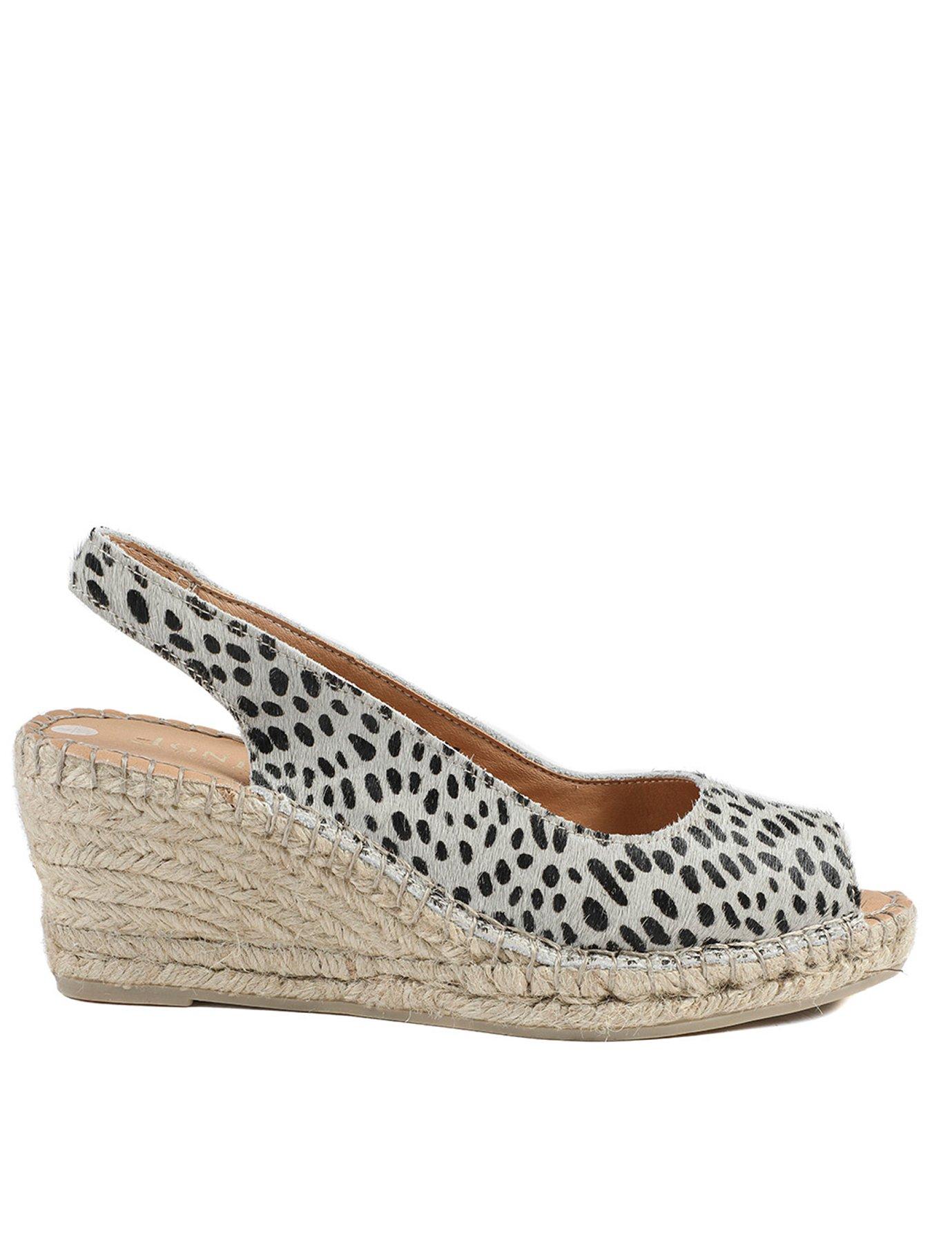 Jones Bootmaker Rosanna Leopard Print Wedge Sandal, Multi, Size 5, Women