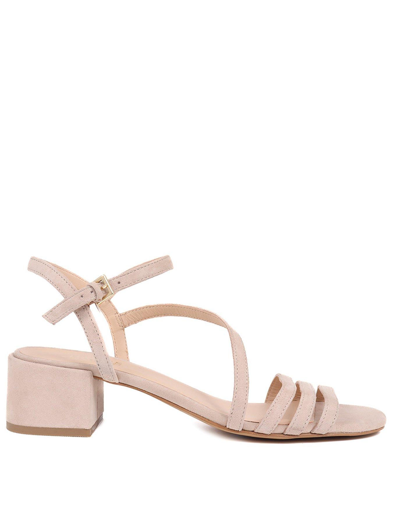 Jones Bootmaker Ginette Strappy Block Heel Sandal, Beige, Size 3, Women