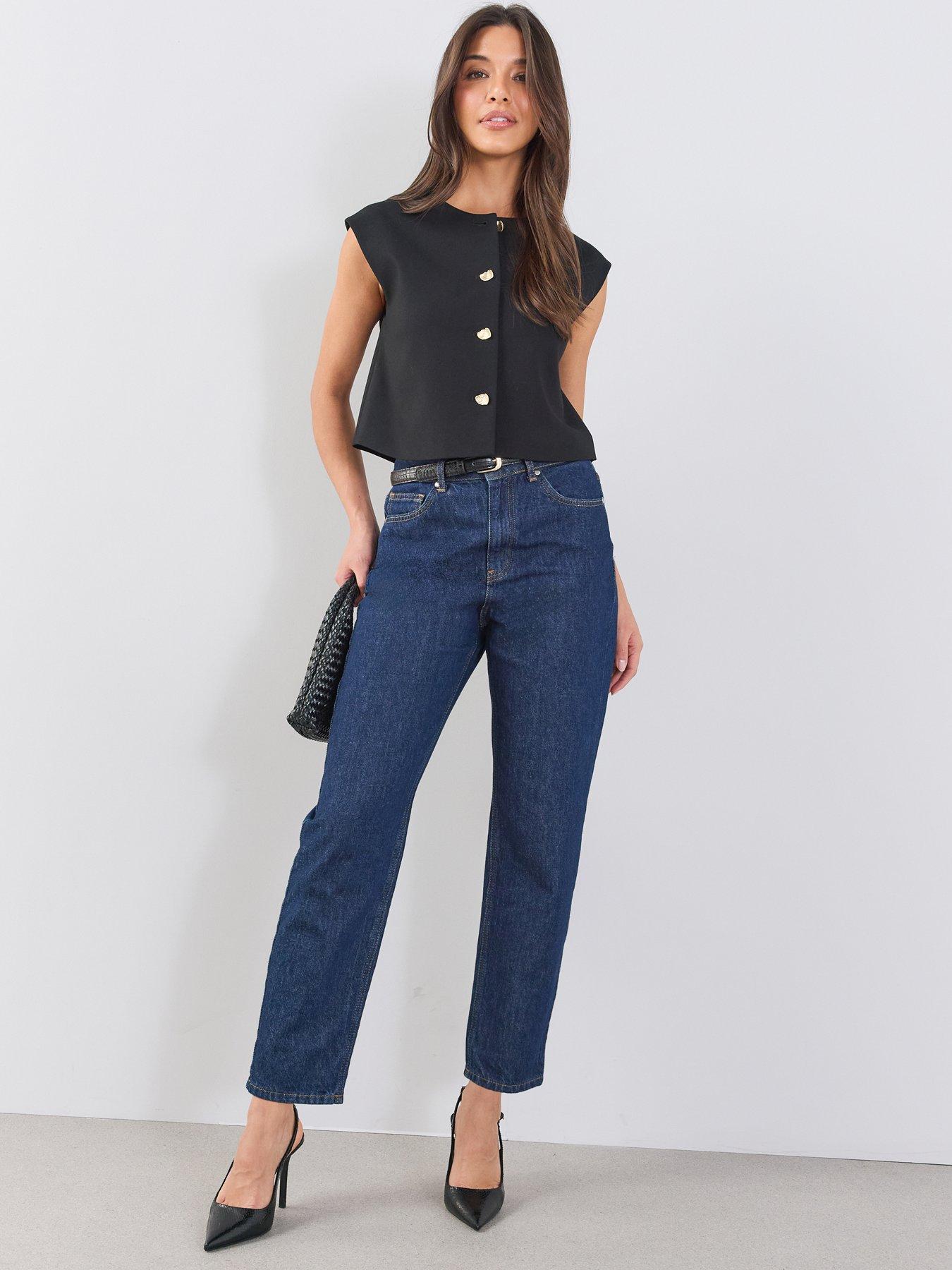 The Very Collection High Waist Mom Jeans - Rinse Wash