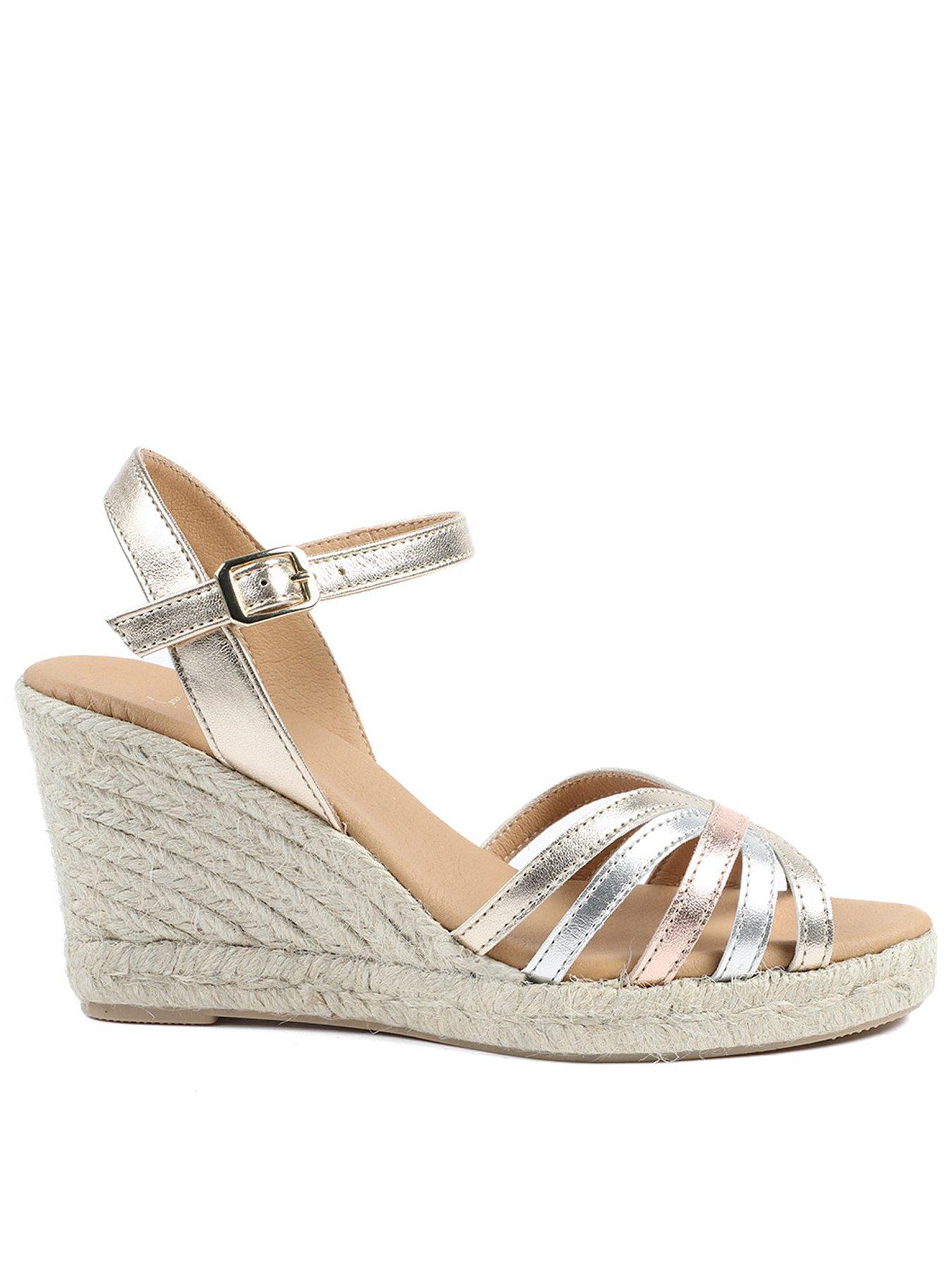 Image 1 of 6 of Jones Bootmaker Alivia Open Wedge Sandal -gold Multi