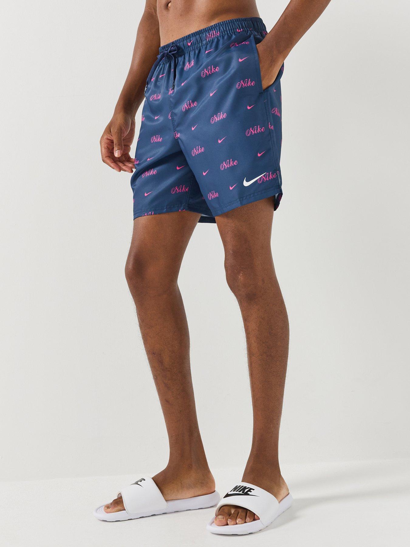 Nike Mens Swim 7 Inch Cursive Volley Short - Navy