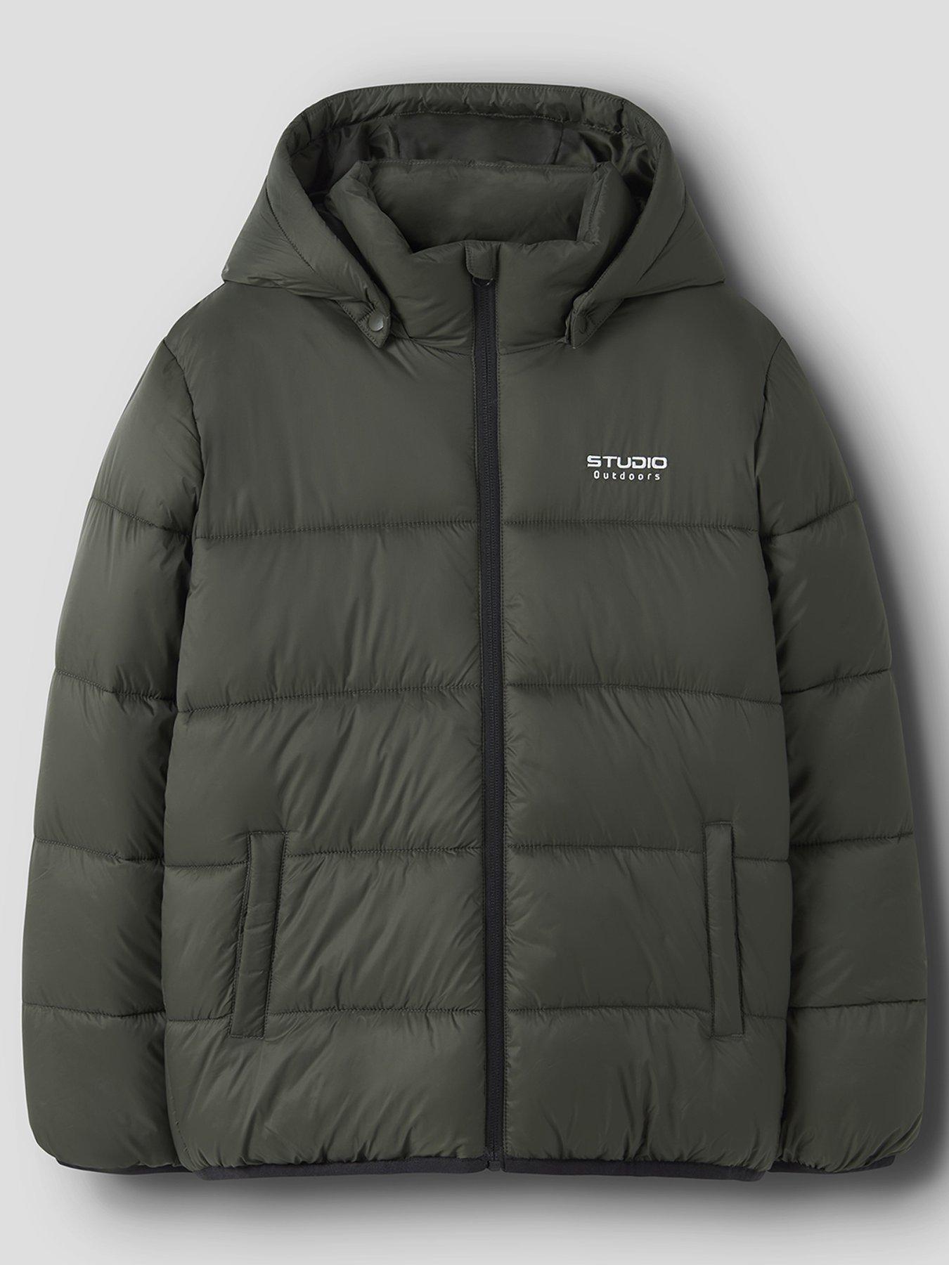 Image 2 of 6 of Name It Boys Marble Padded Jacket - Green