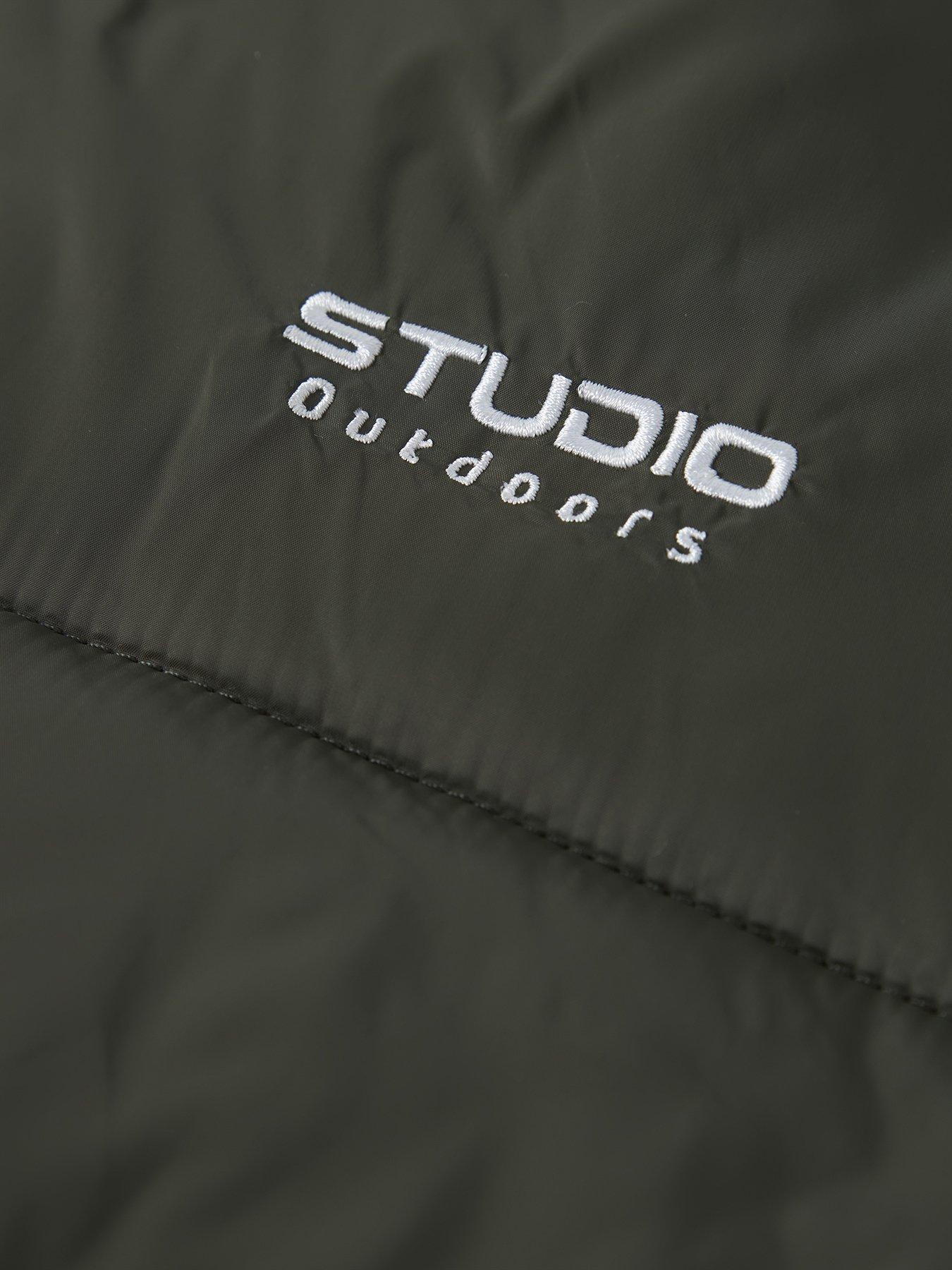 Image 4 of 6 of Name It Boys Marble Padded Jacket - Green
