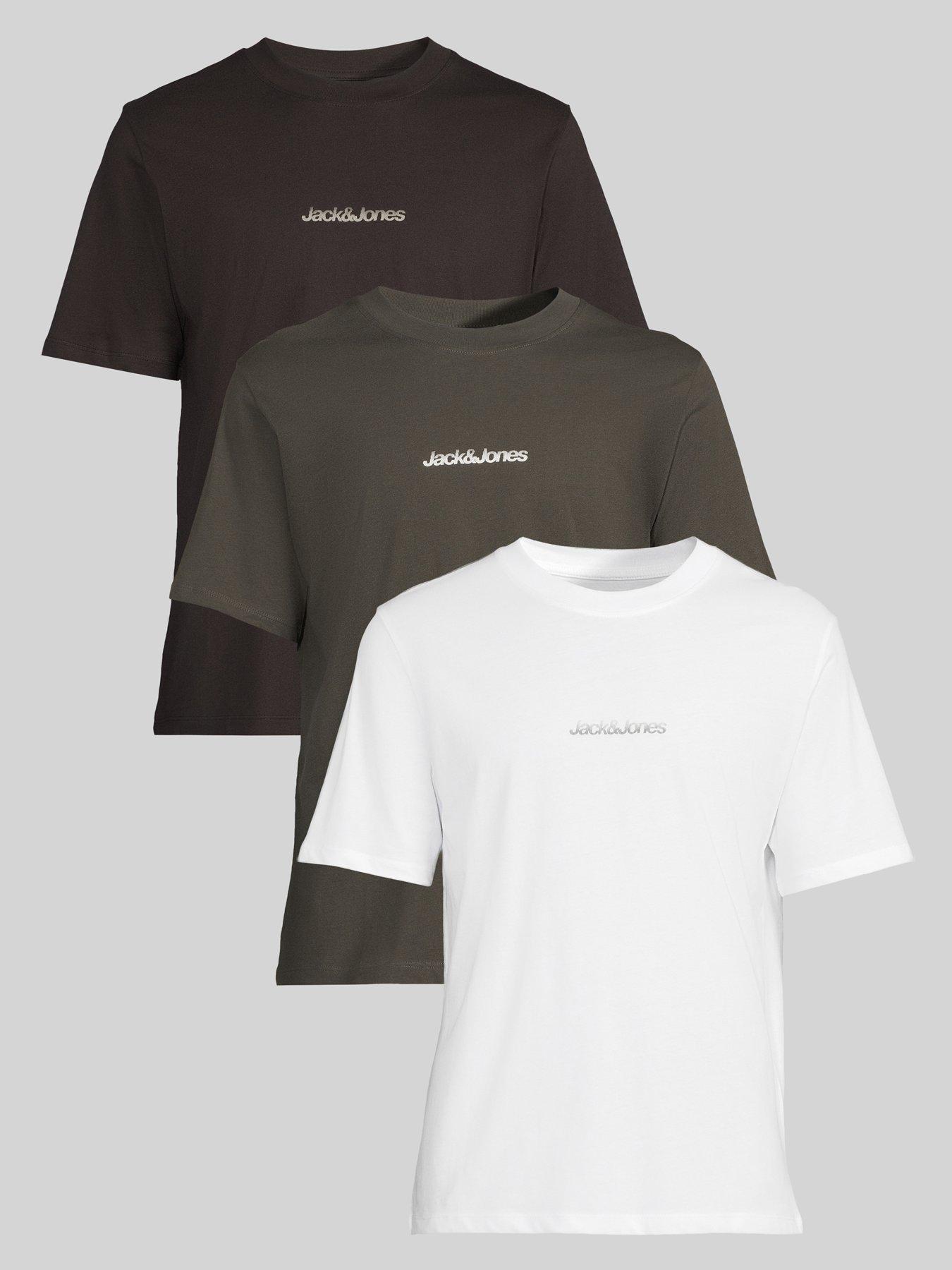 Jack & Jones Echo Graphic T-Shirt 3 Pack - Multi