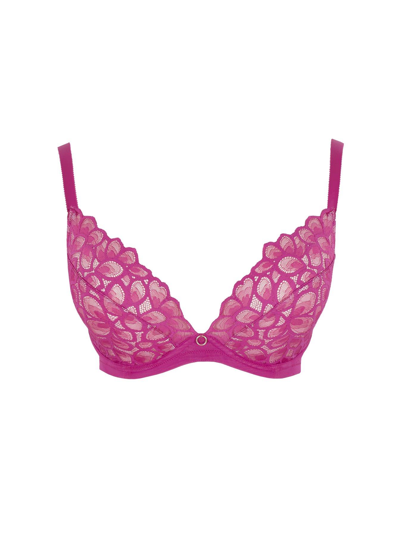 Image 6 of 6 of Panache Allure Demi Plunge Magenta Underwired Bra - Magenta