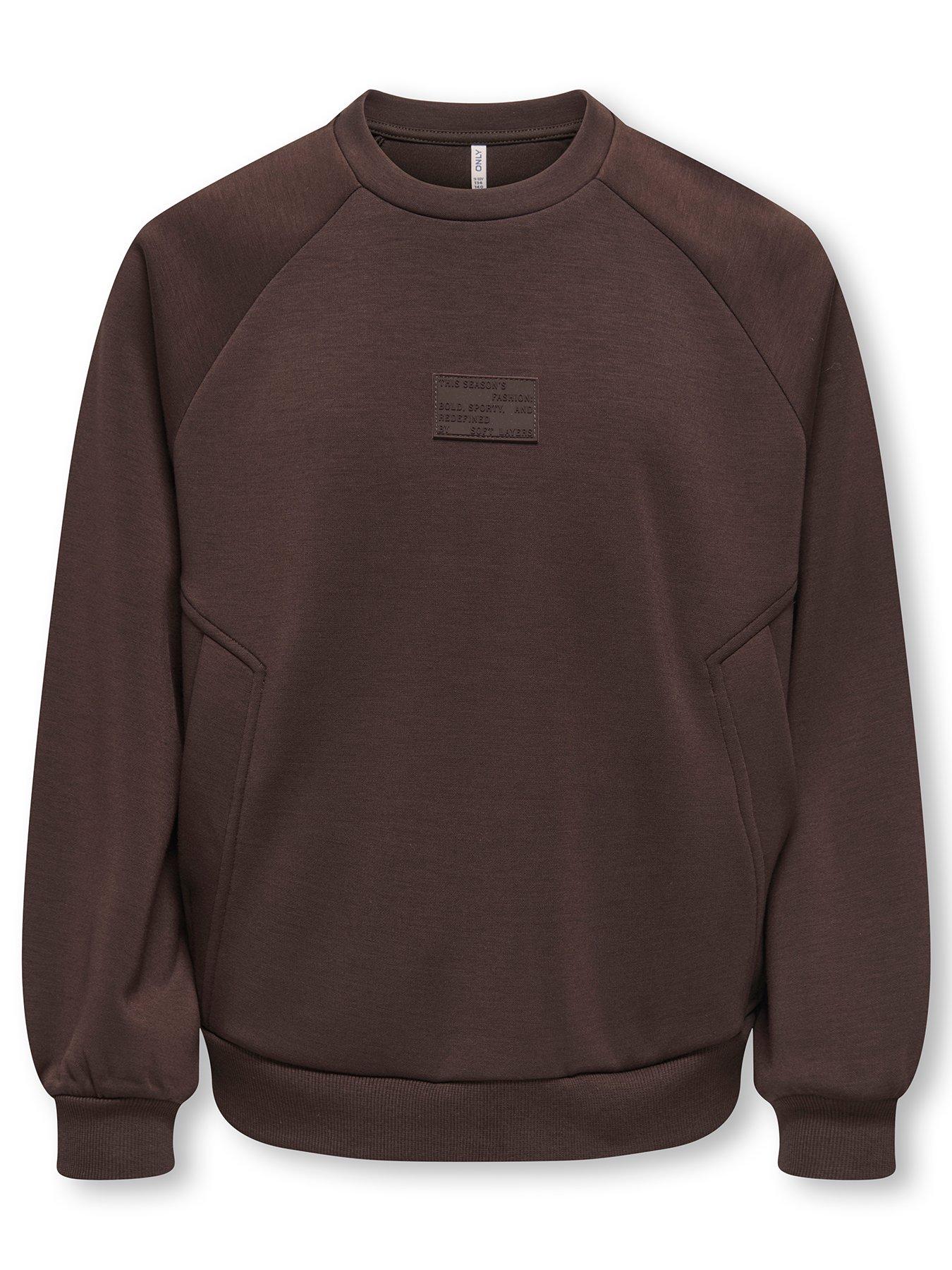 Only Kids Girls Soft Handle Co-Ord Sweatshirt - Brown
