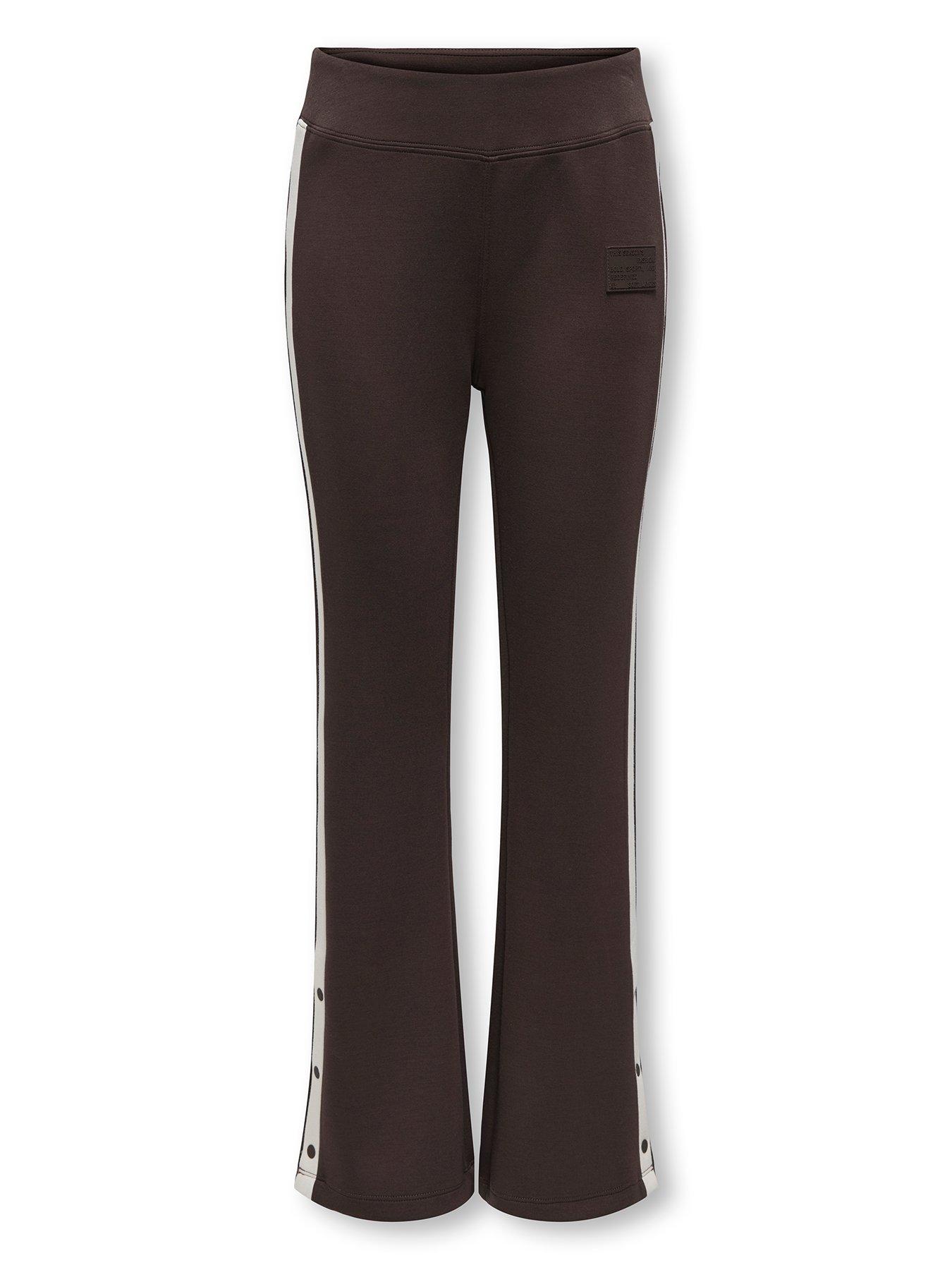 Only Kids Girls Soft Handle Co-Ord Stripe Sweat Pants - Brown