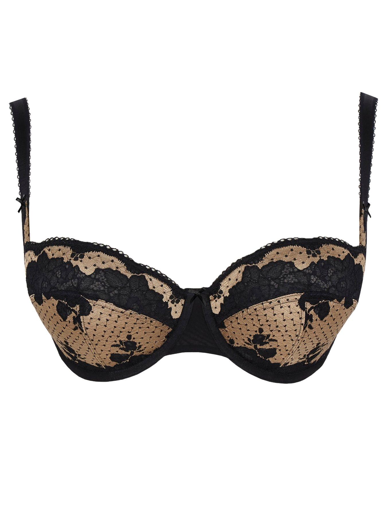 Image 6 of 6 of Panache Womens Clara Underwired Demi Balcony Bra - Black