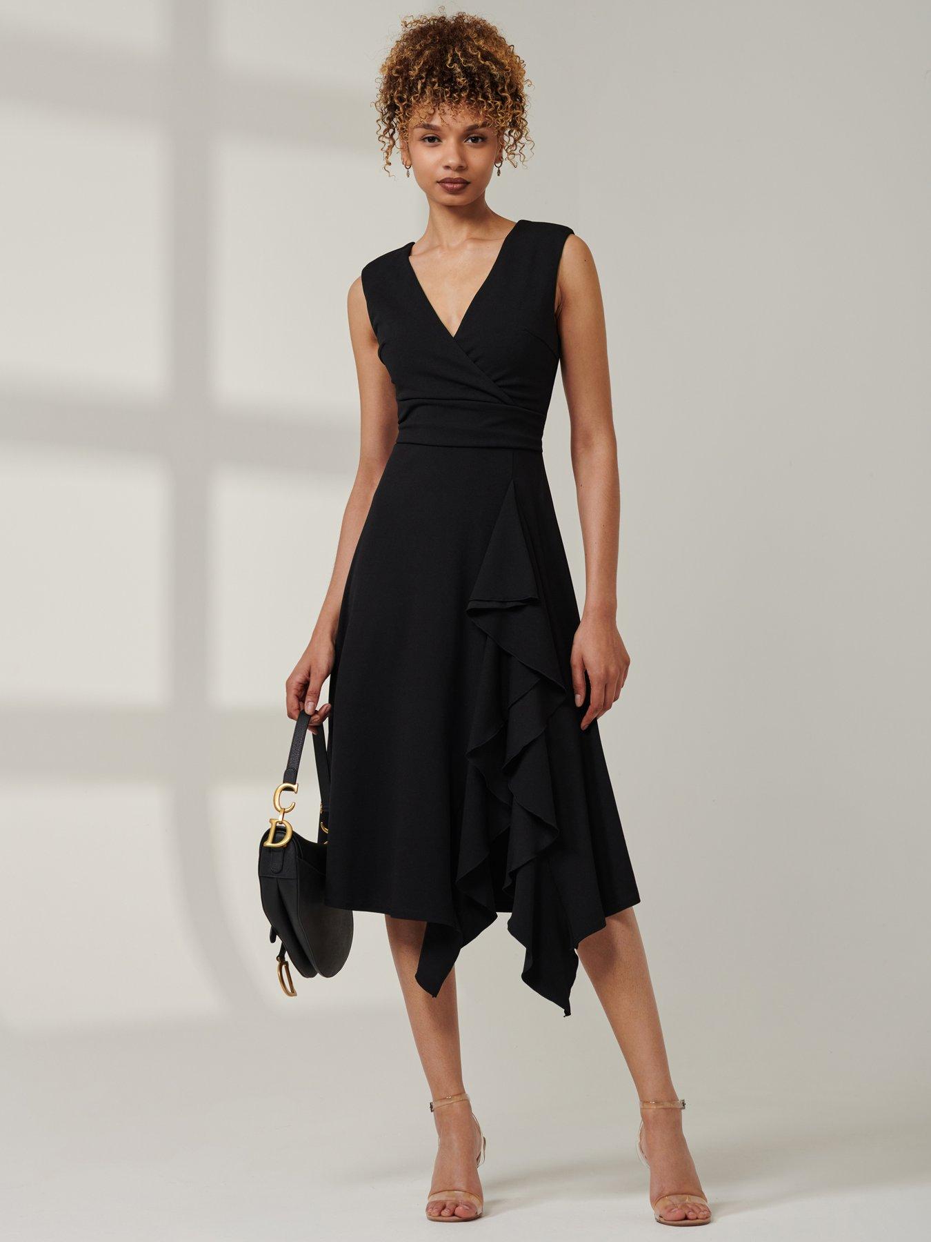 Jolie Moi Qiana Ruffle Detail Midi Dress