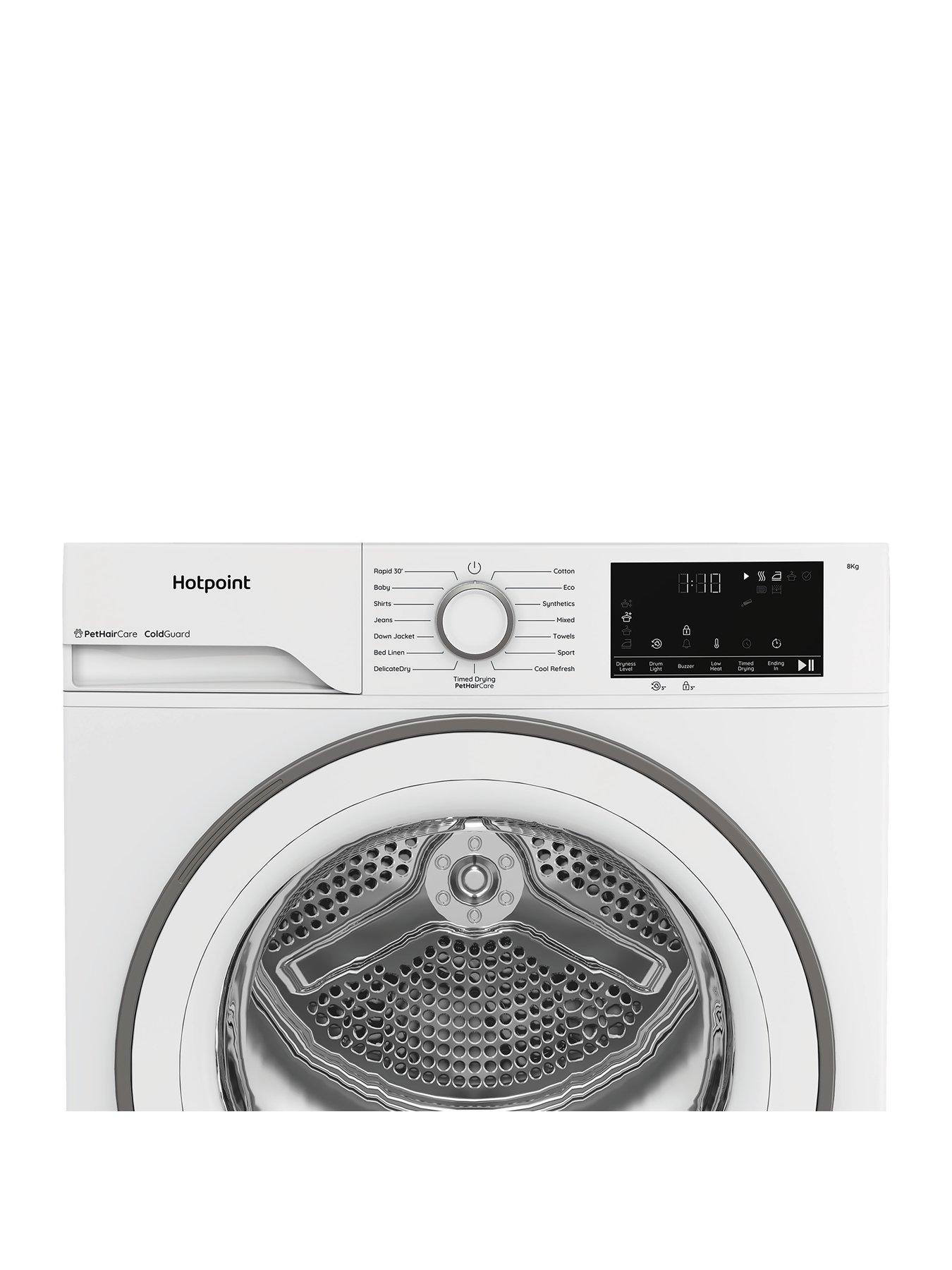 Image 2 of 7 of Hotpoint CHSD83MWWUK 8kg Heat Pump Tumble Dryer with ColdGaurd - White