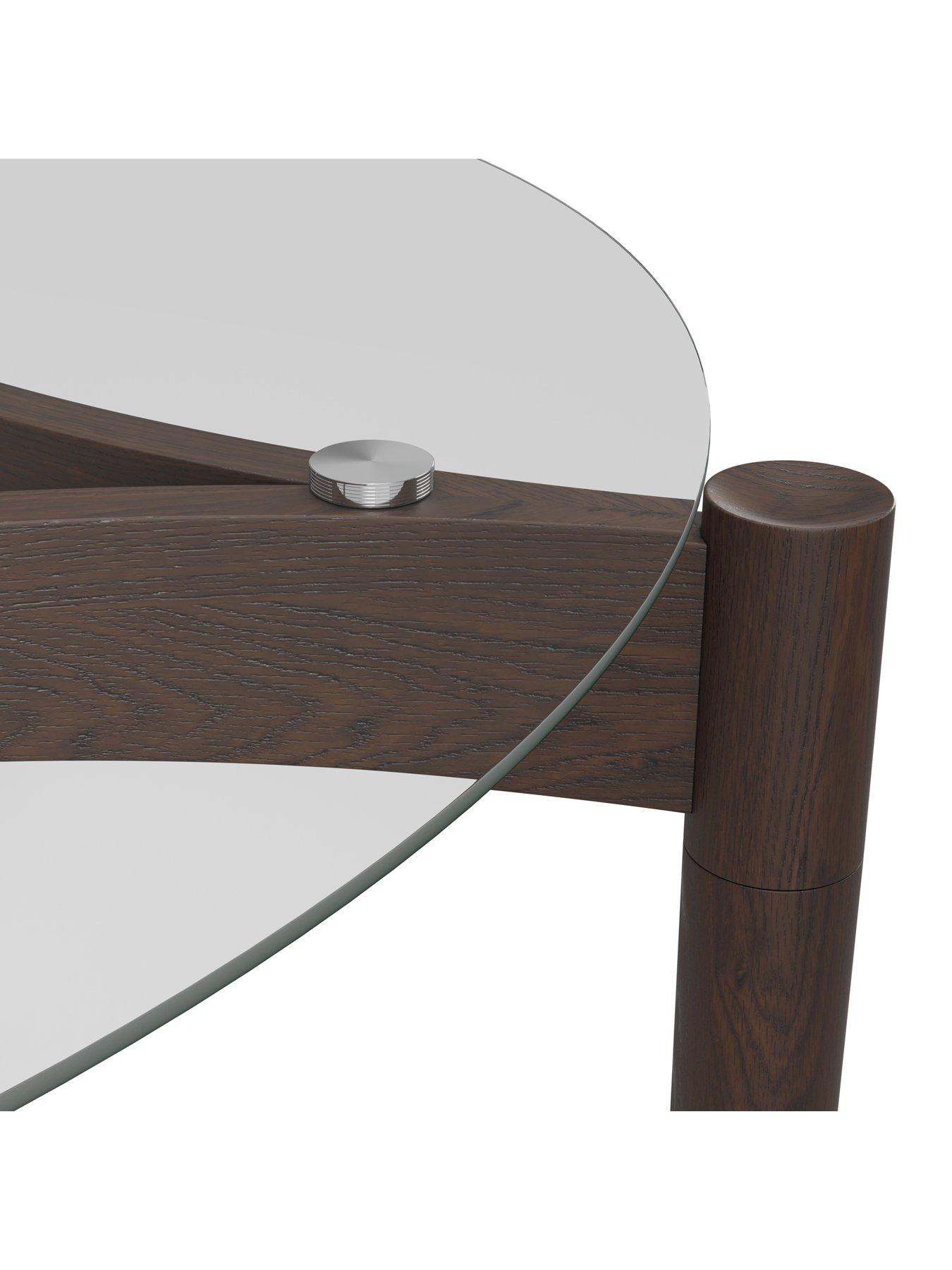 Image 4 of 5 of OTI Ned Clear & Chocolate Dining Table