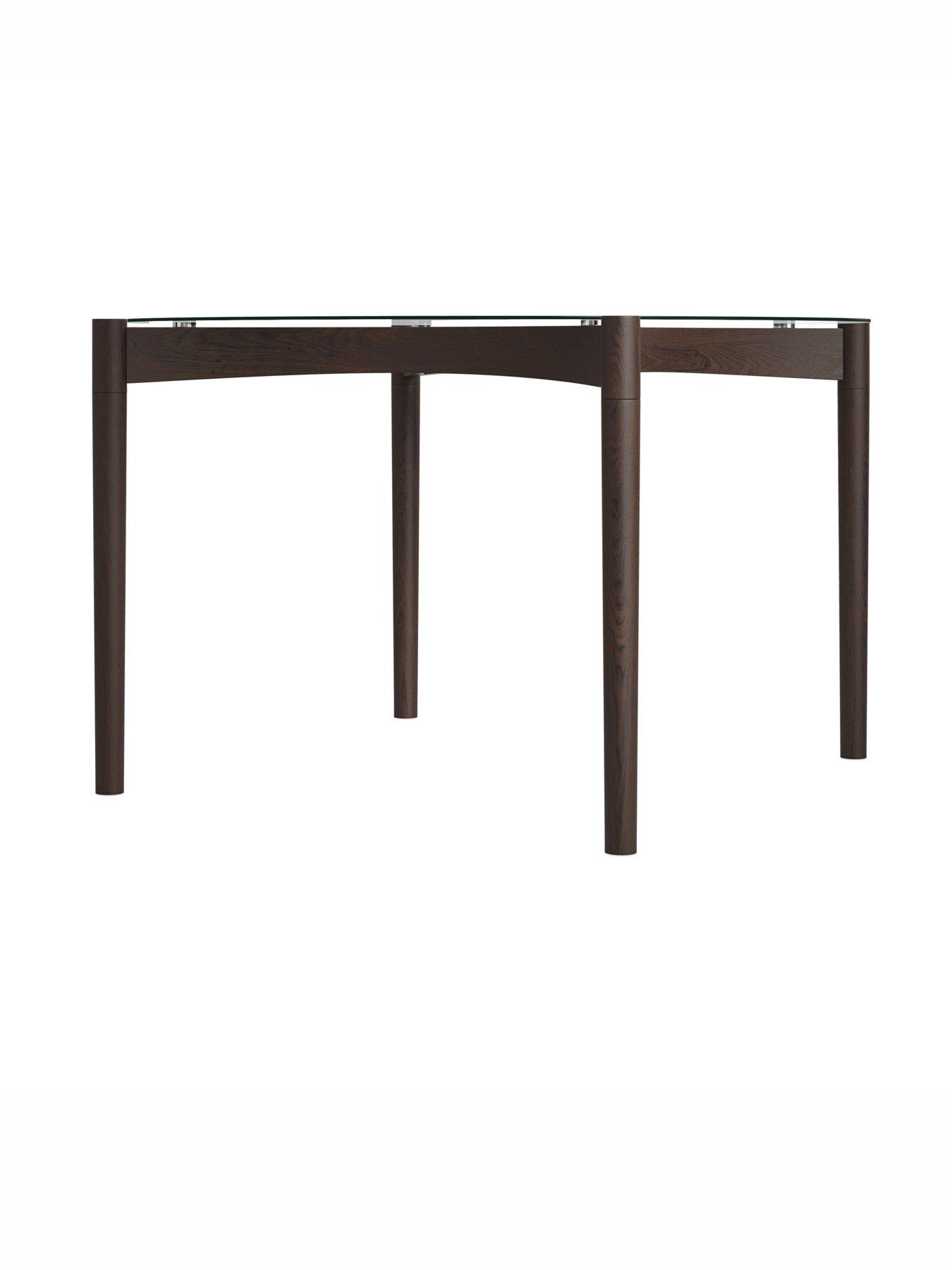 Image 5 of 5 of OTI Ned Clear & Chocolate Dining Table