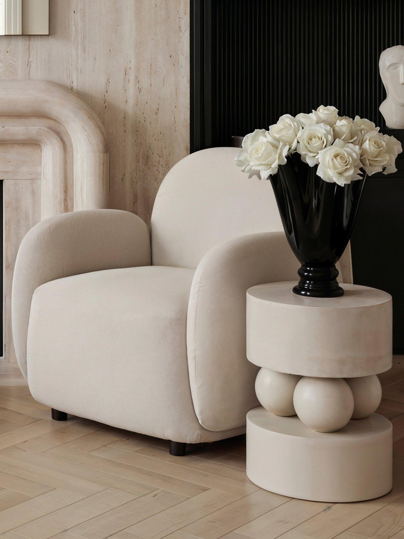 Image 1 of 2 of OTI Sachi Oak White Side Table