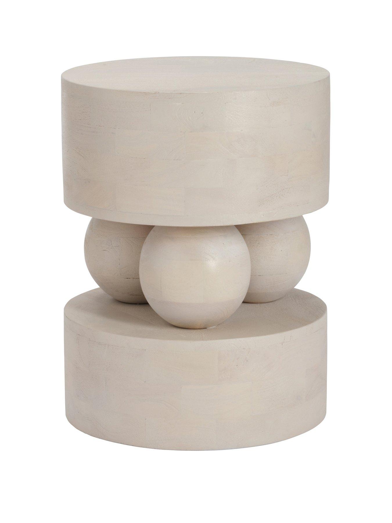 Image 2 of 2 of OTI Sachi Oak White Side Table
