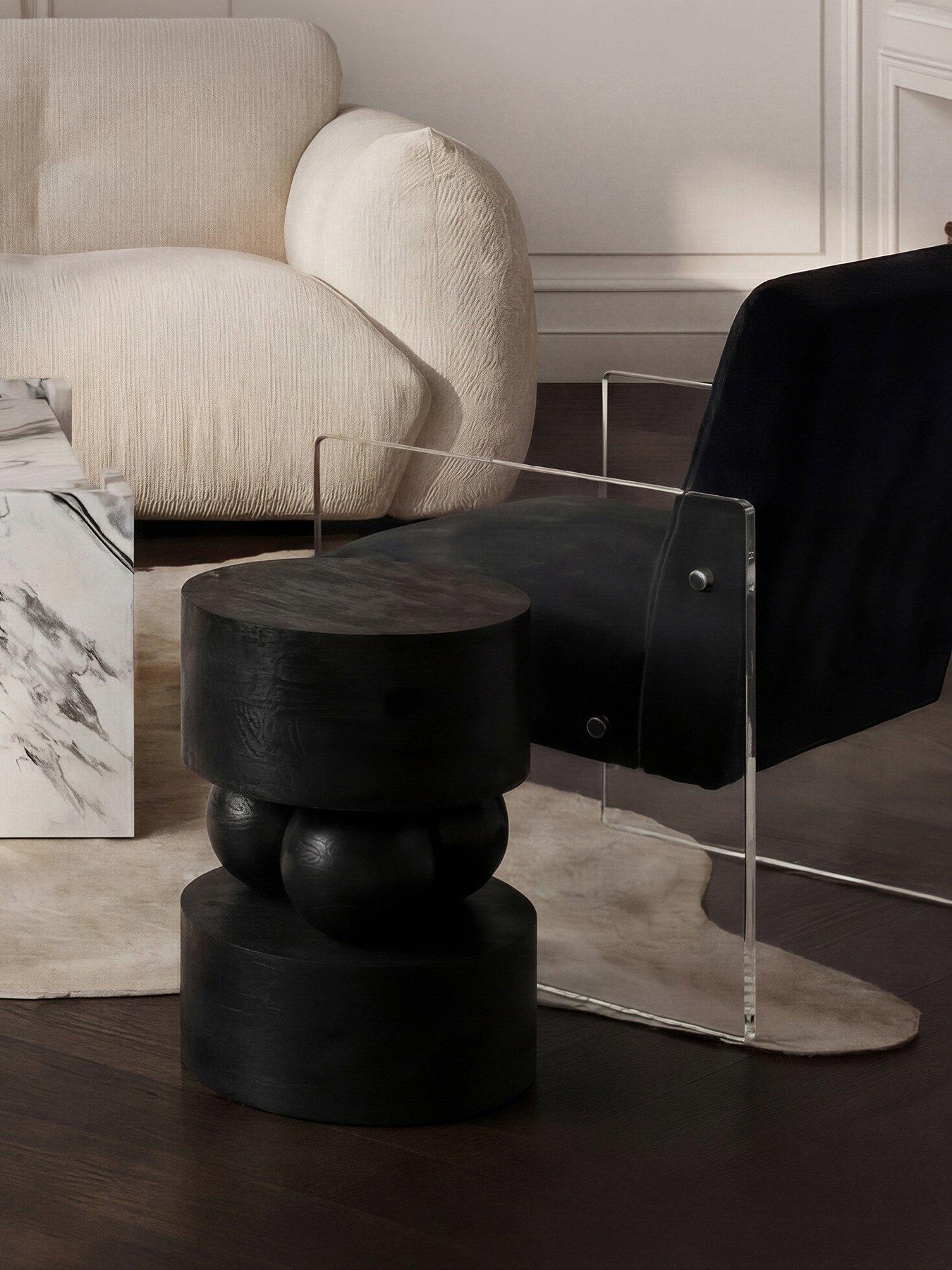 Image 1 of 2 of OTI Sachi Black Round&nbsp;Side Table