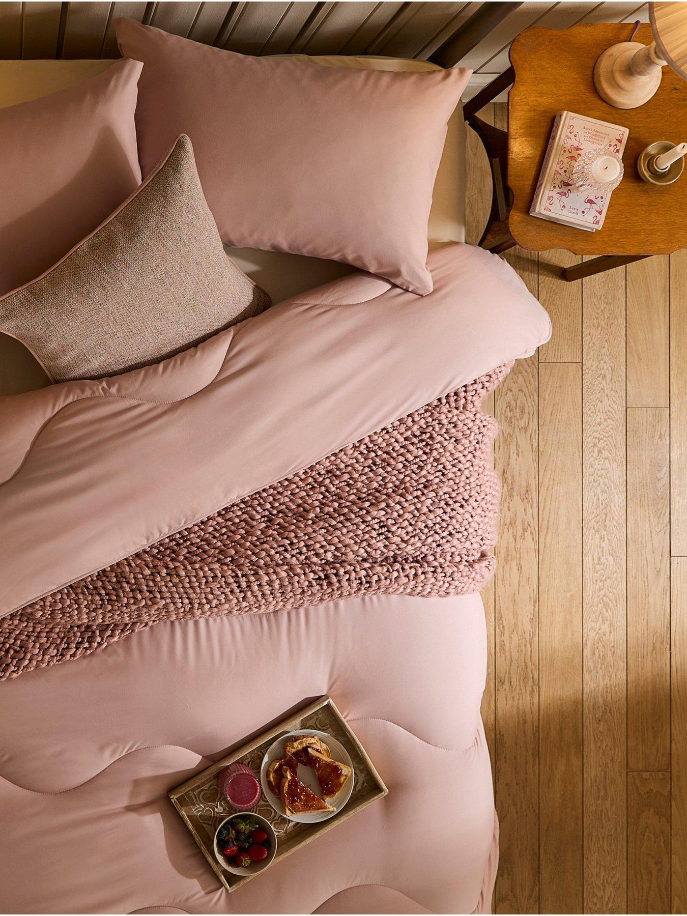Night Lark Plain Dye - Dusky Rose Coverless Duvet 10.5 Tog