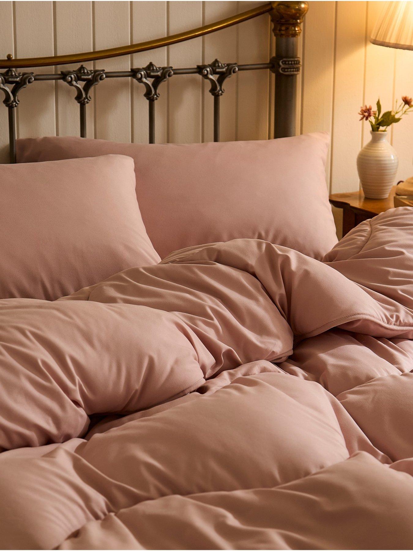 Image 4 of 7 of Night Lark Plain Dye - Dusky Rose Coverless Duvet 10.5 Tog