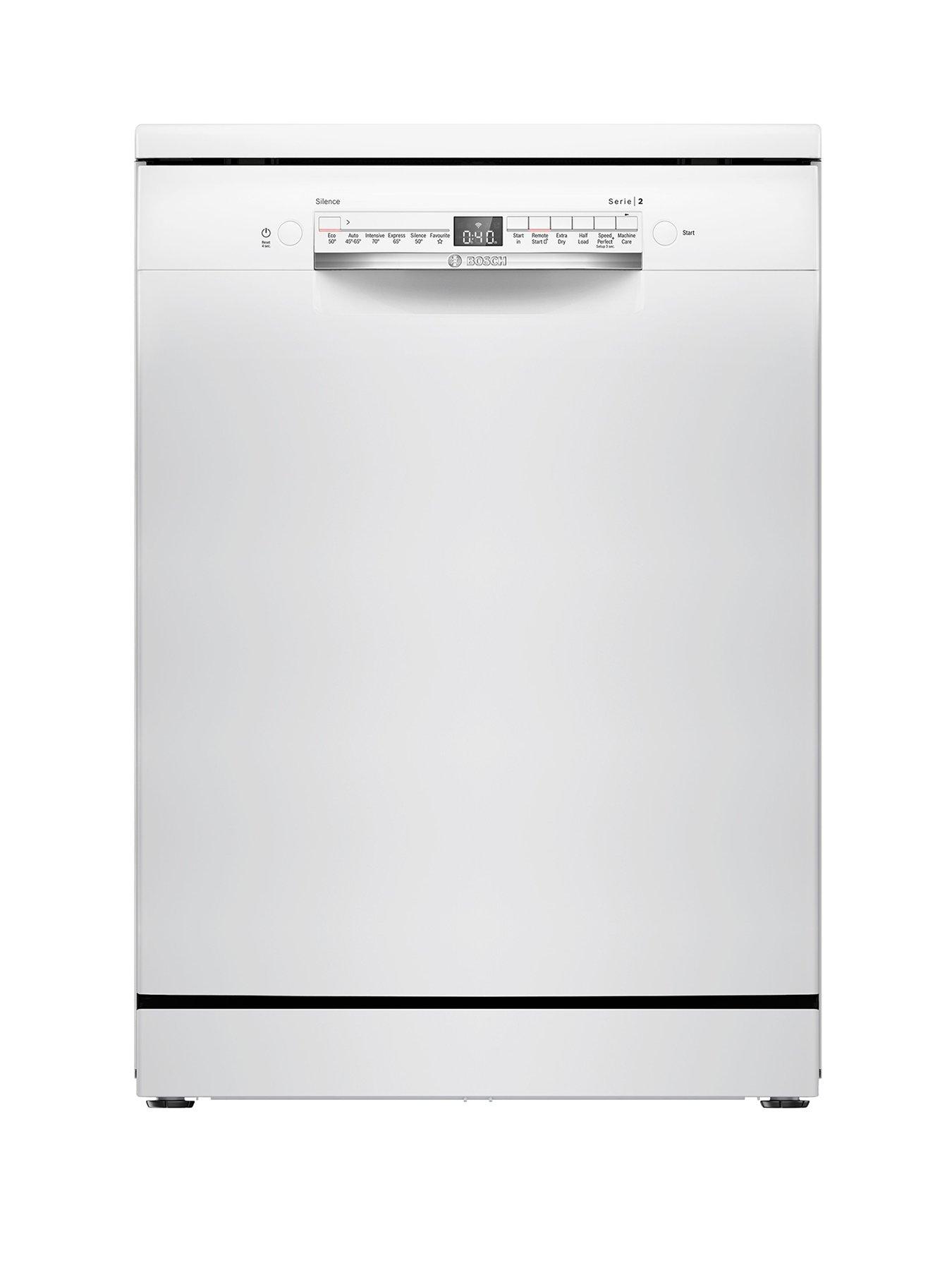Bosch SMS2HVW06G Series 2, Dishwasher 60 cm with Extra Dry, SpeedPerfect+ and Silence Programme in White