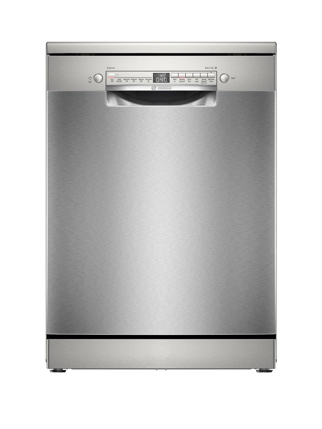 Bosch Series 2 60Cm Wide & Dishwasher & With Extra Dry, Speedperfect+ And Rackmatic In Brushed Steel Anti-Fingerprint