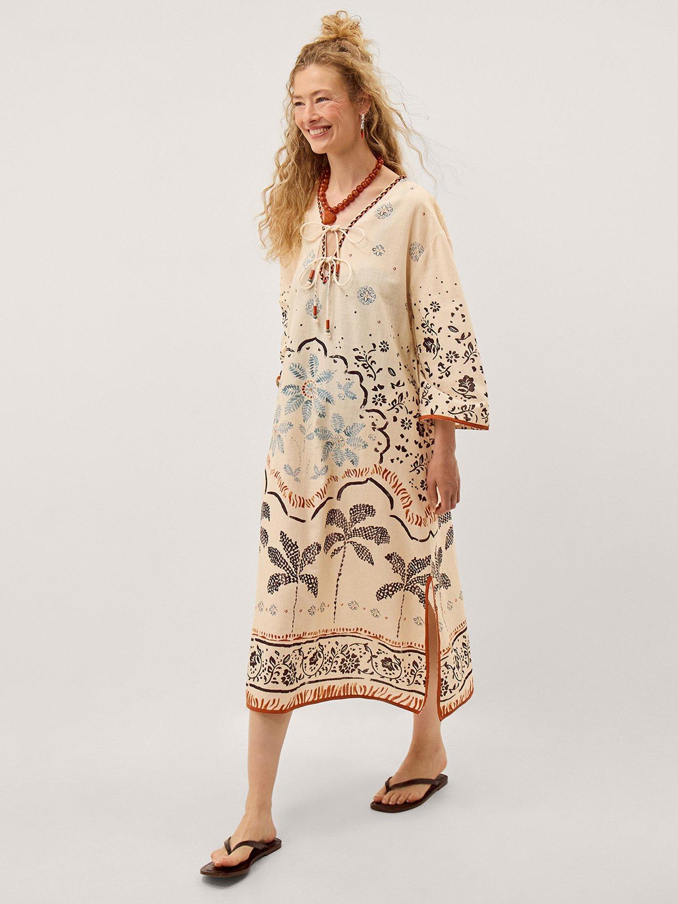 Image 1 of 5 of Monsoon Aleah Printed Kaftan