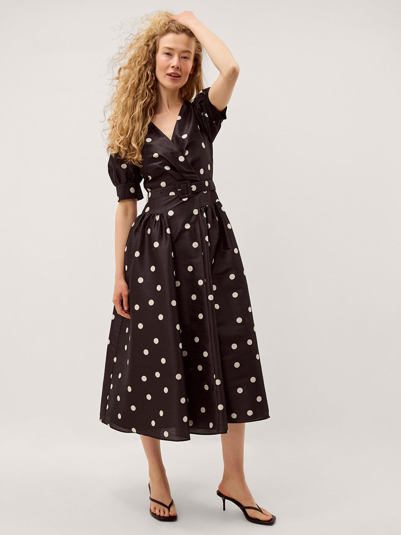 Monsoon Amara Polka Dot Dress