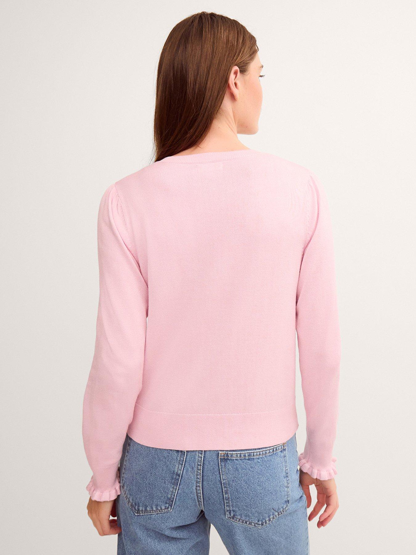 Image 2 of 5 of Monsoon Ruby Frill Cardigan - Pink