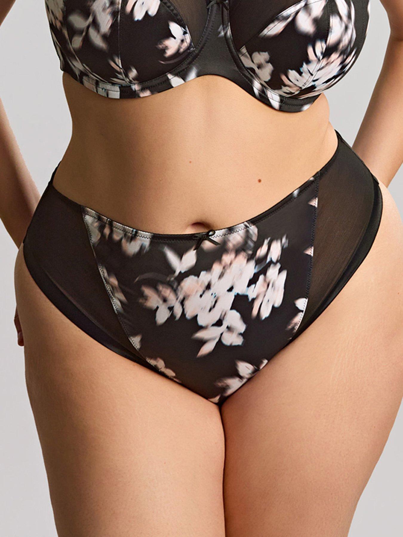 Image 1 of 7 of Sculptresse by Panache Sculptresse Bliss Black/floral Brazilian Brief - Black Floral