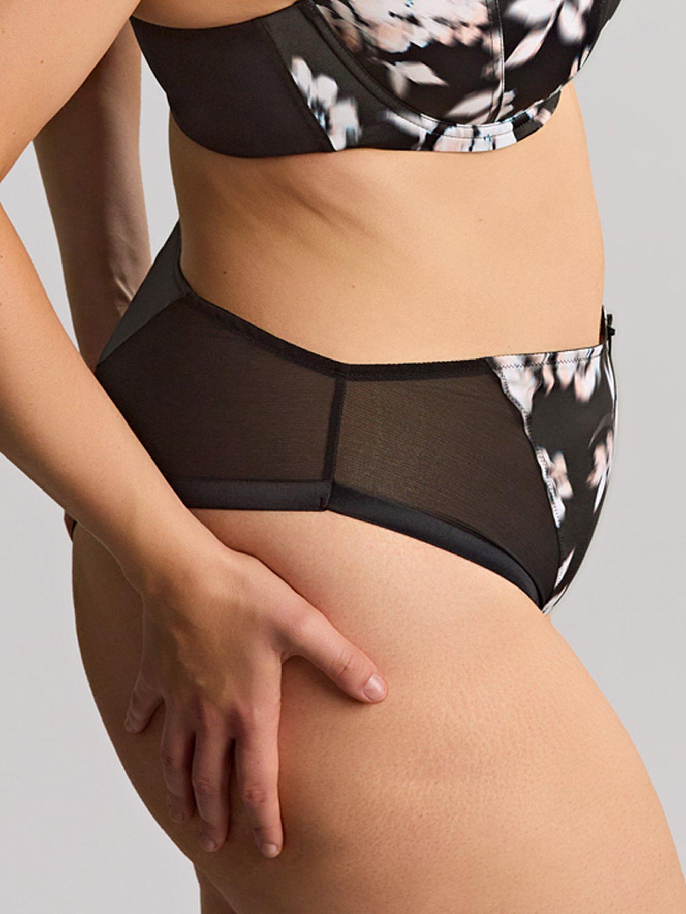 Image 4 of 7 of Sculptresse by Panache Sculptresse Bliss Black/floral Brazilian Brief - Black Floral