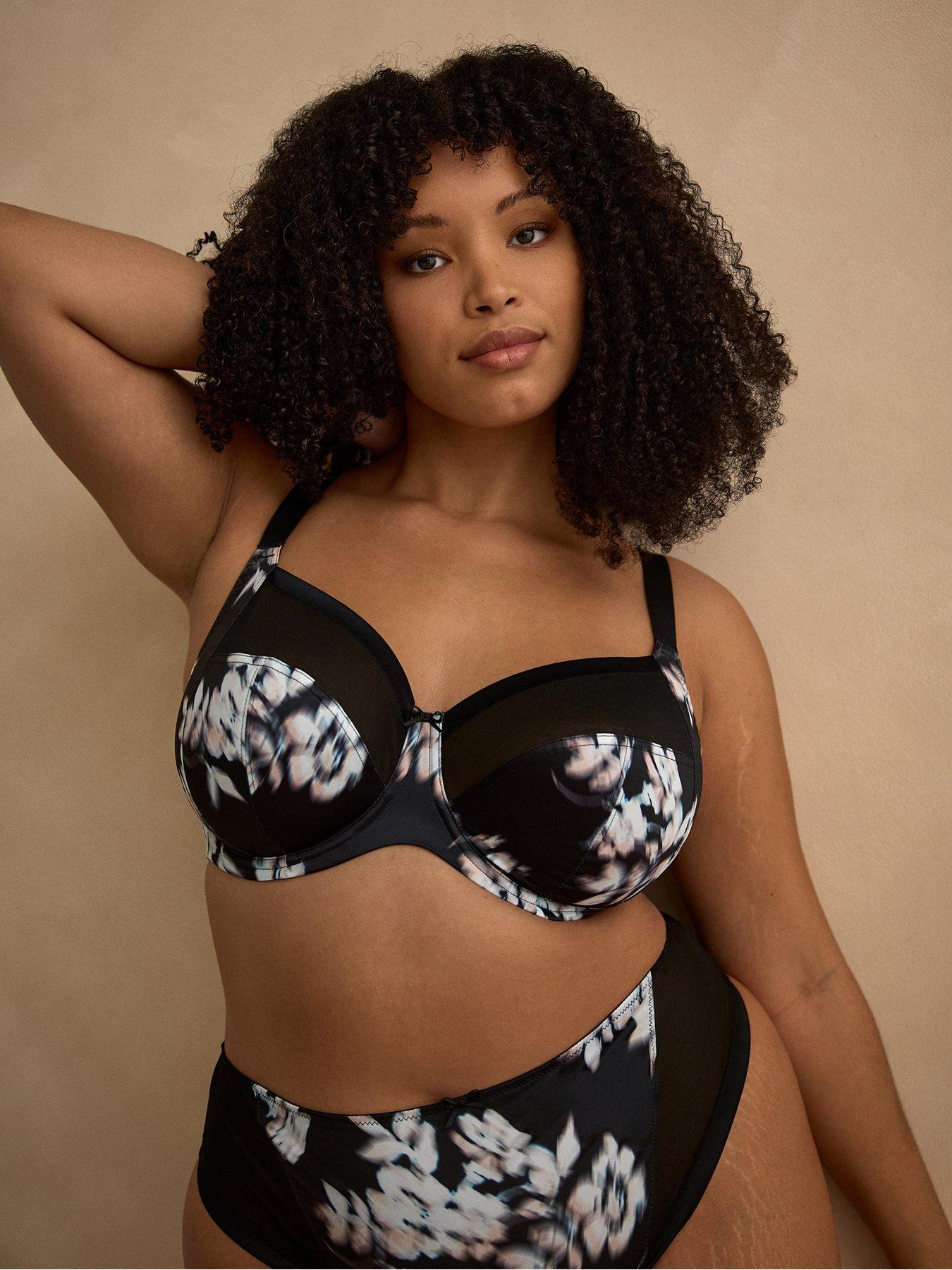 Image 5 of 7 of Sculptresse by Panache Sculptresse Bliss Black/floral Brazilian Brief - Black Floral