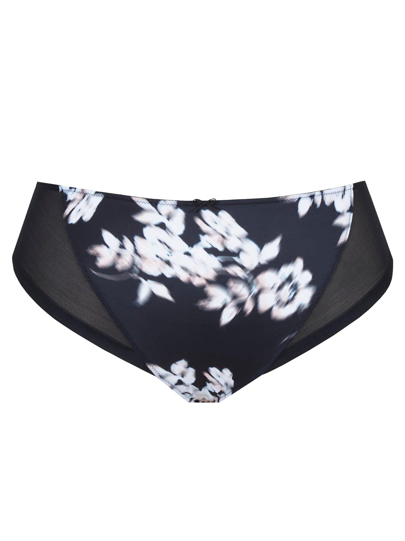 Image 6 of 7 of Sculptresse by Panache Sculptresse Bliss Black/floral Brazilian Brief - Black Floral