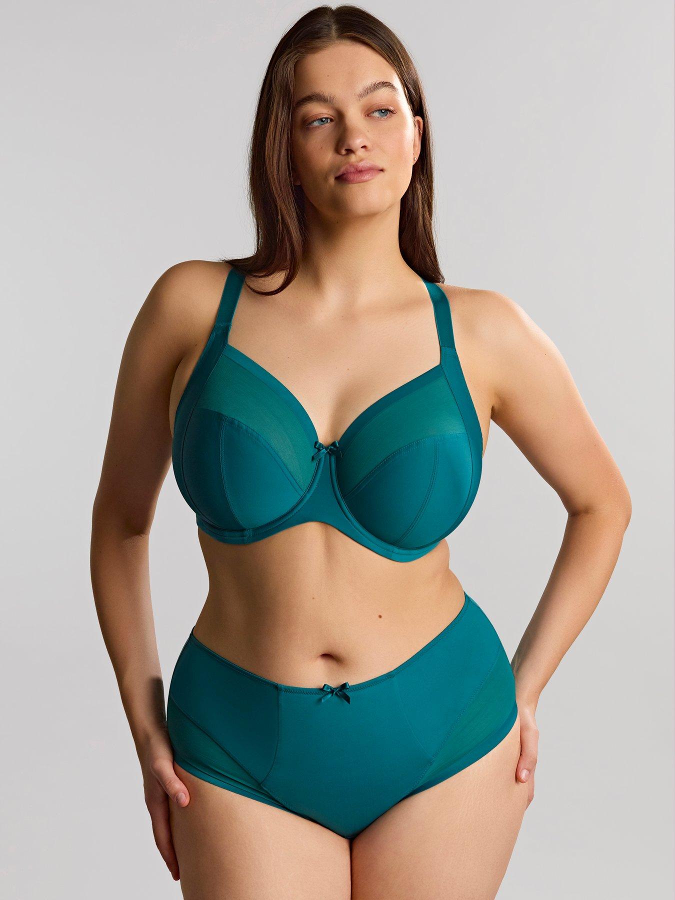 Image 3 of 6 of Sculptresse by Panache Womens Sculptresse Bliss Full Cup Underwired Support Bra - Green