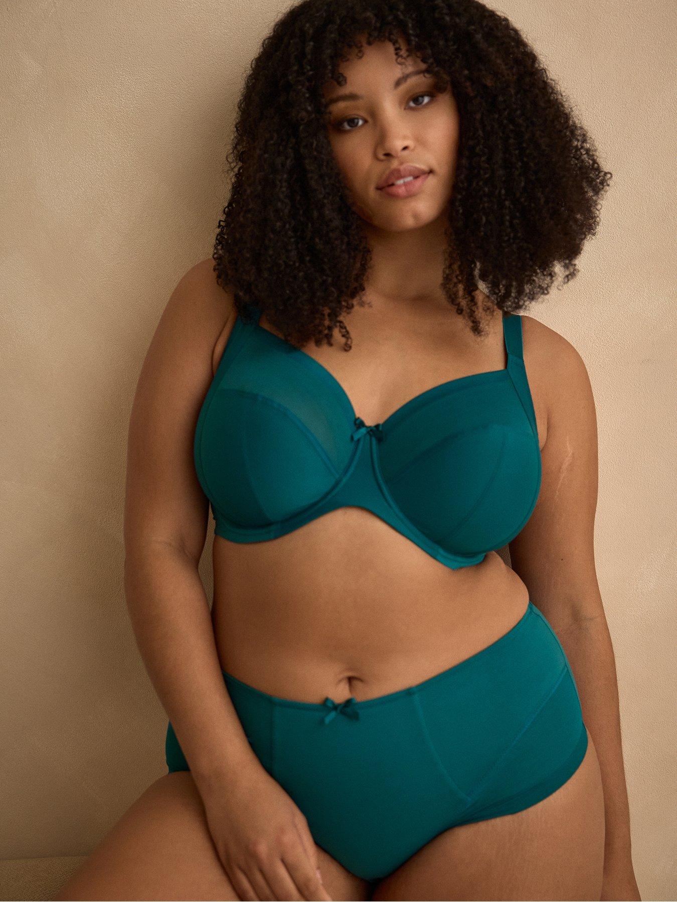 Image 4 of 6 of Sculptresse by Panache Womens Sculptresse Bliss Full Cup Underwired Support Bra - Green