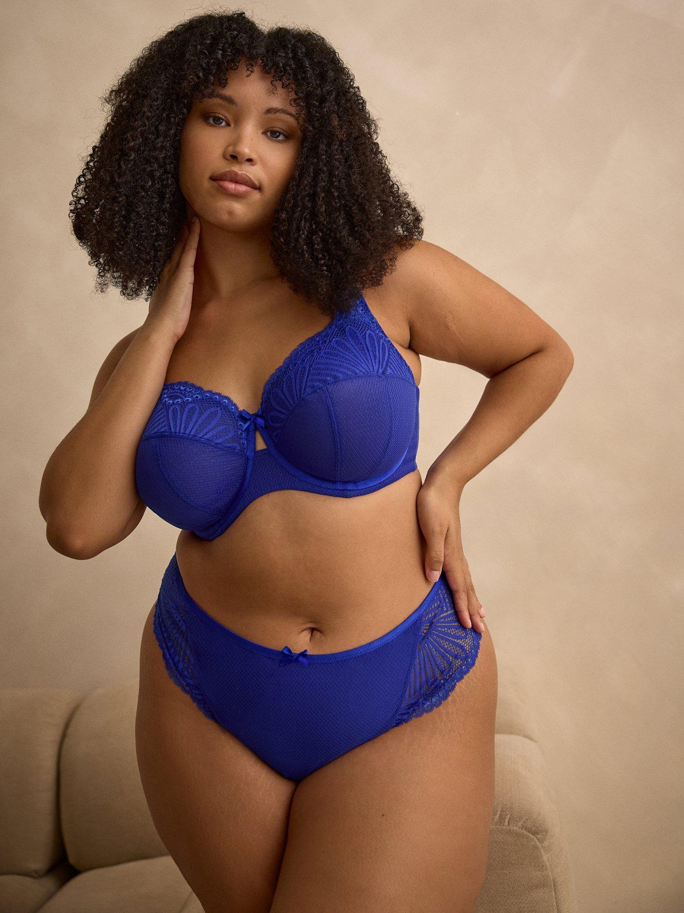 Image 4 of 6 of Sculptresse by Panache Sculptresse Entice Full Cup Indigo Underwired Bra - Indigo