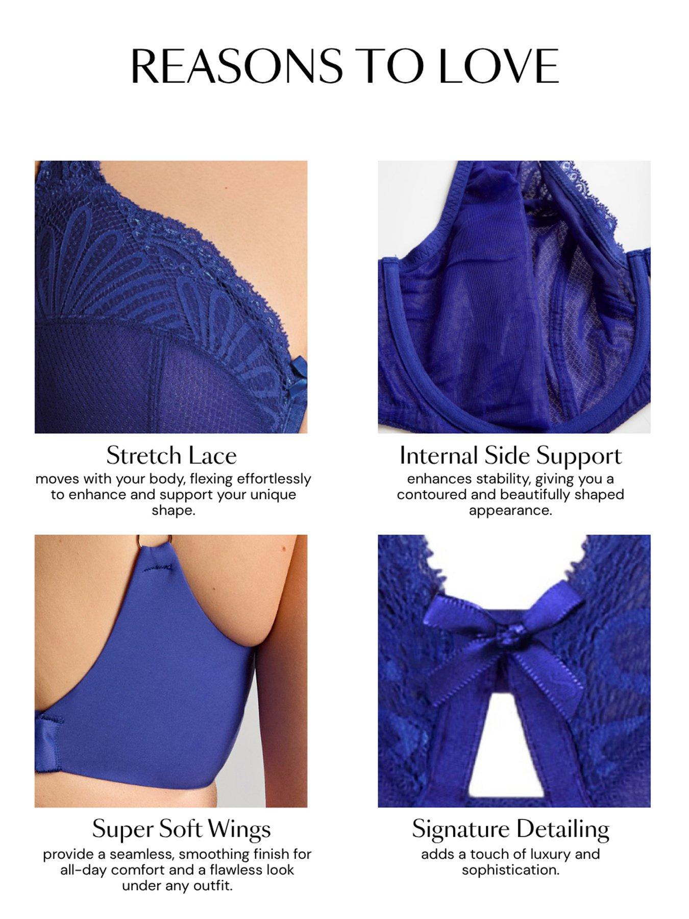 Image 6 of 6 of Sculptresse by Panache Sculptresse Entice Full Cup Indigo Underwired Bra - Indigo