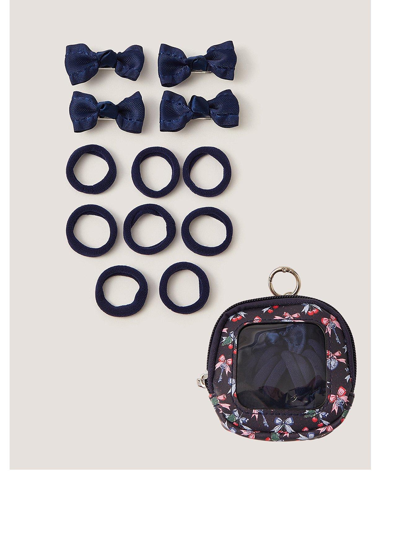 Image 1 of 3 of Monsoon Girls School Hair Set Bag Charm - Navy