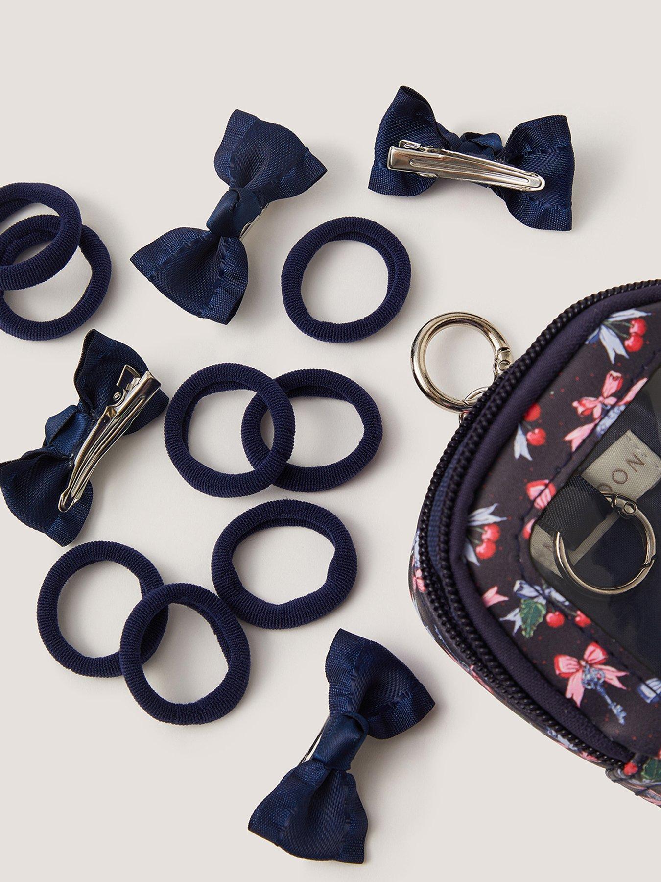 Image 3 of 3 of Monsoon Girls School Hair Set Bag Charm - Navy