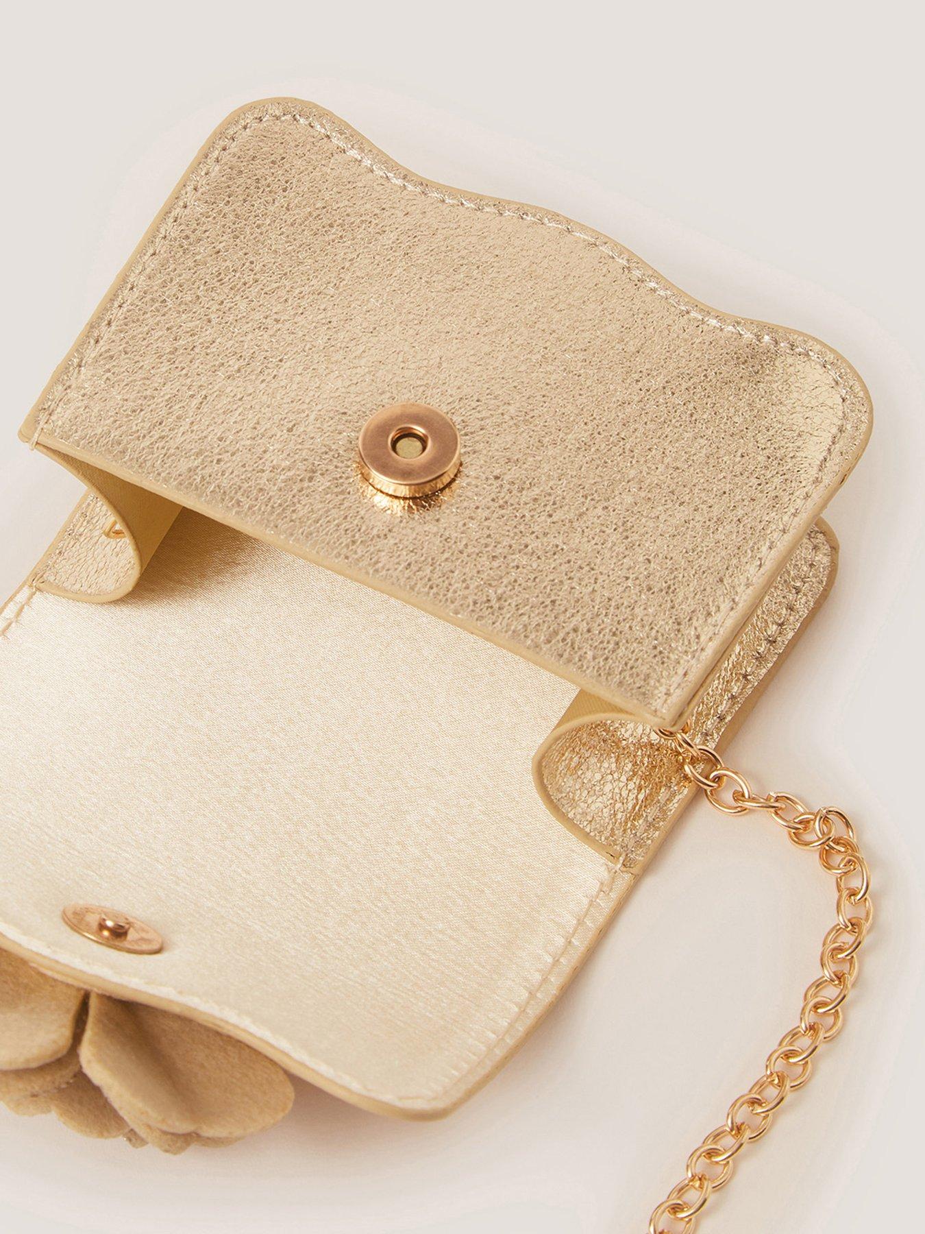 Image 4 of 4 of Monsoon Girls Dazzle Flower Mini Bag - Gold