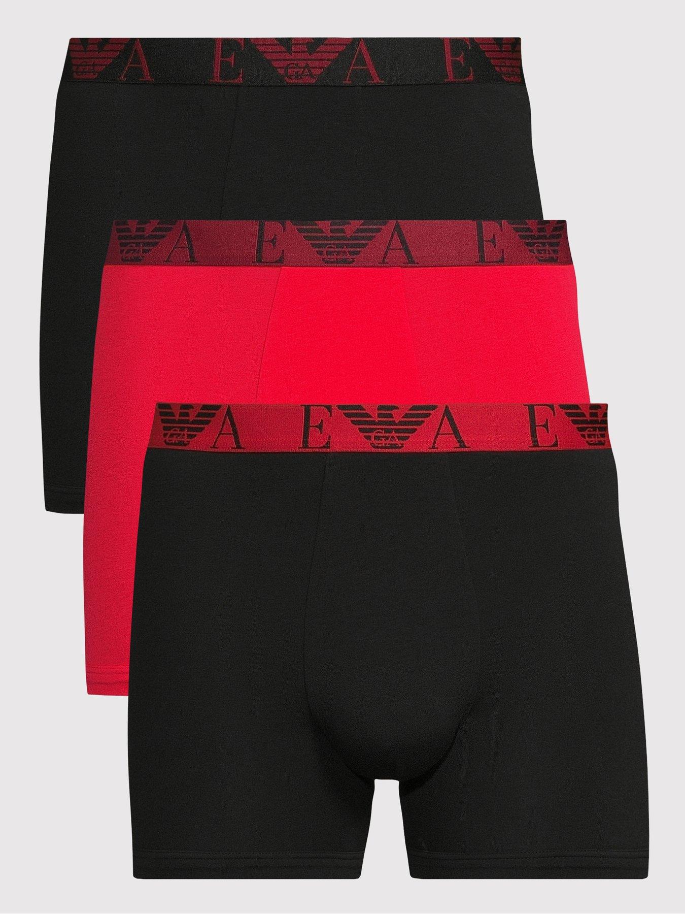 Emporio Armani Bodywear Emporio Armani Bodywear Bold Monogram Waistband 3 Pack Trunks