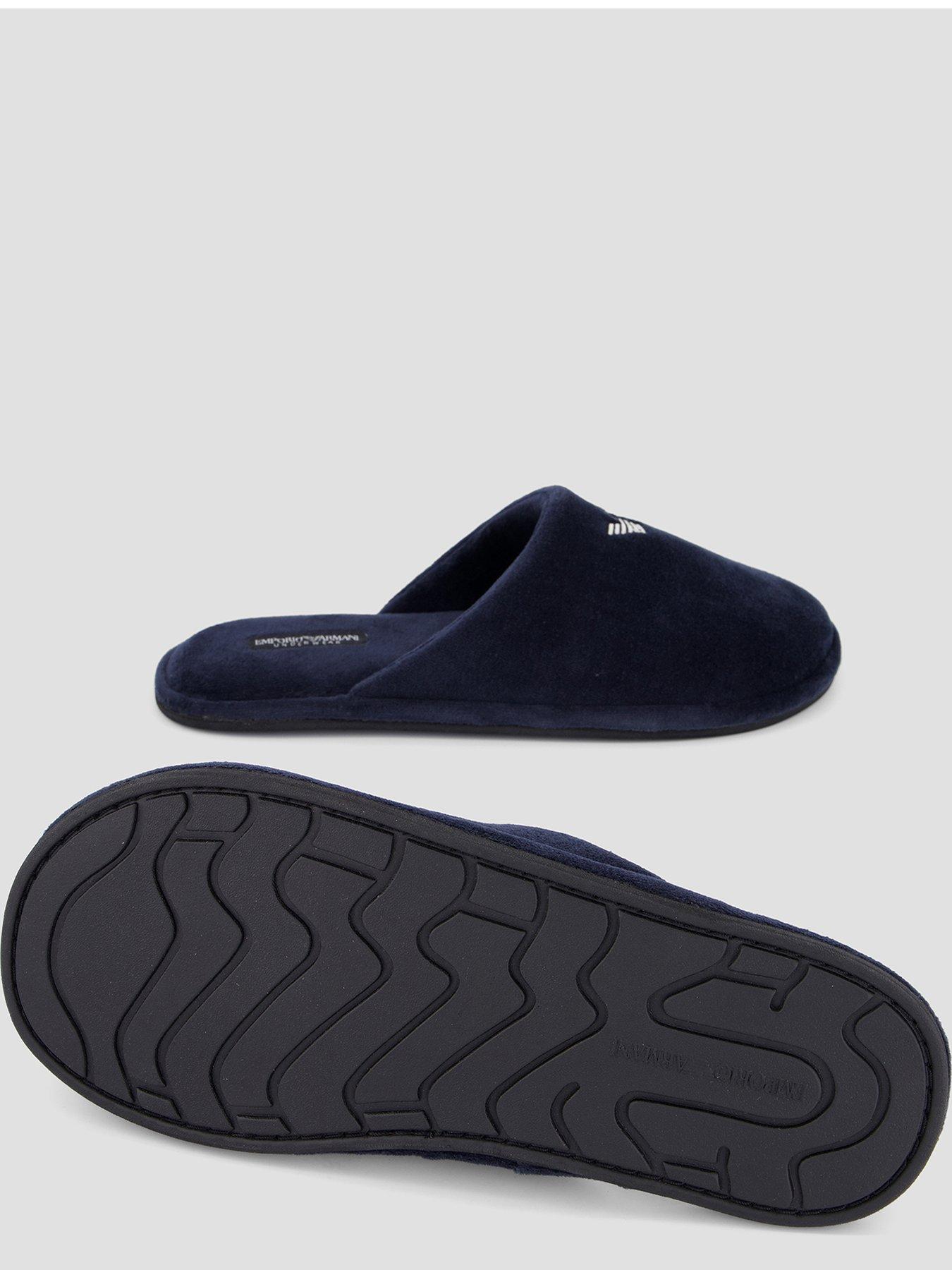 Image 4 of 7 of Emporio Armani Bodywear Chenille Eagle Slippers