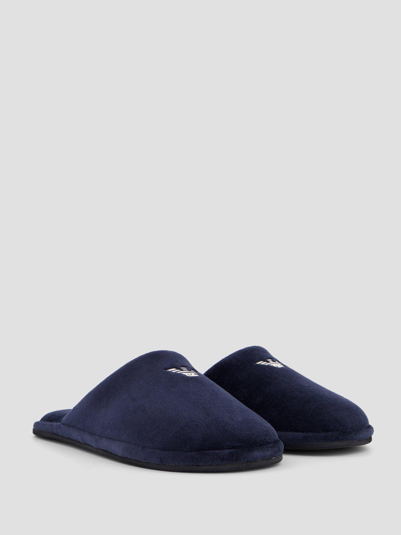 Image 6 of 7 of Emporio Armani Bodywear Chenille Eagle Slippers