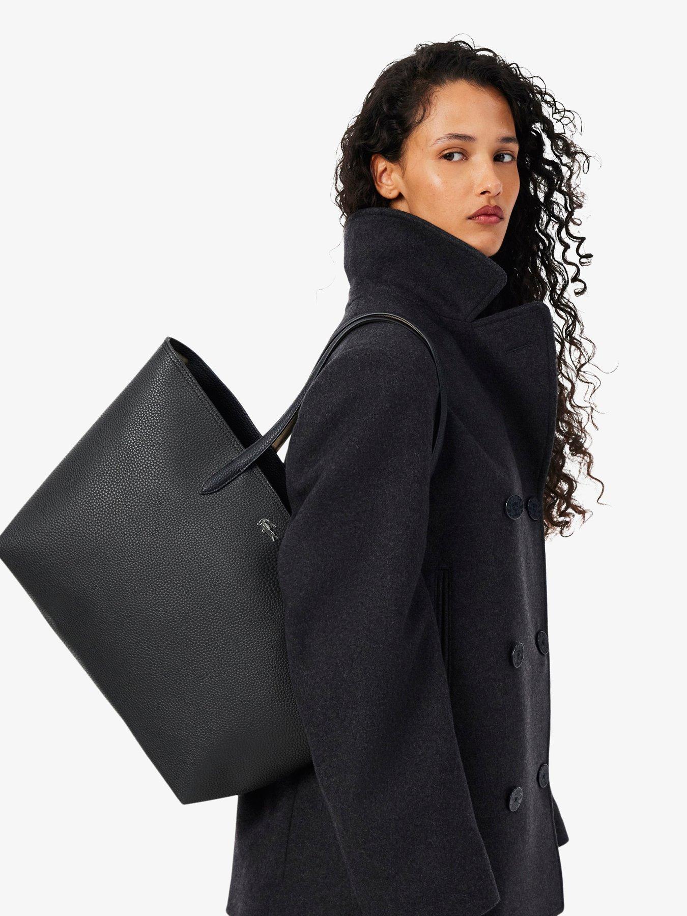 Image 1 of 7 of Lacoste Anna Zipped Tote Bag - Black