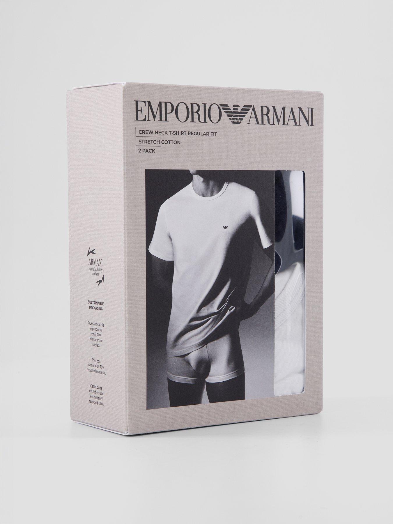 Image 3 of 3 of Emporio Armani Bodywear 2 Pack Crew Neck T-Shirts - Assorted