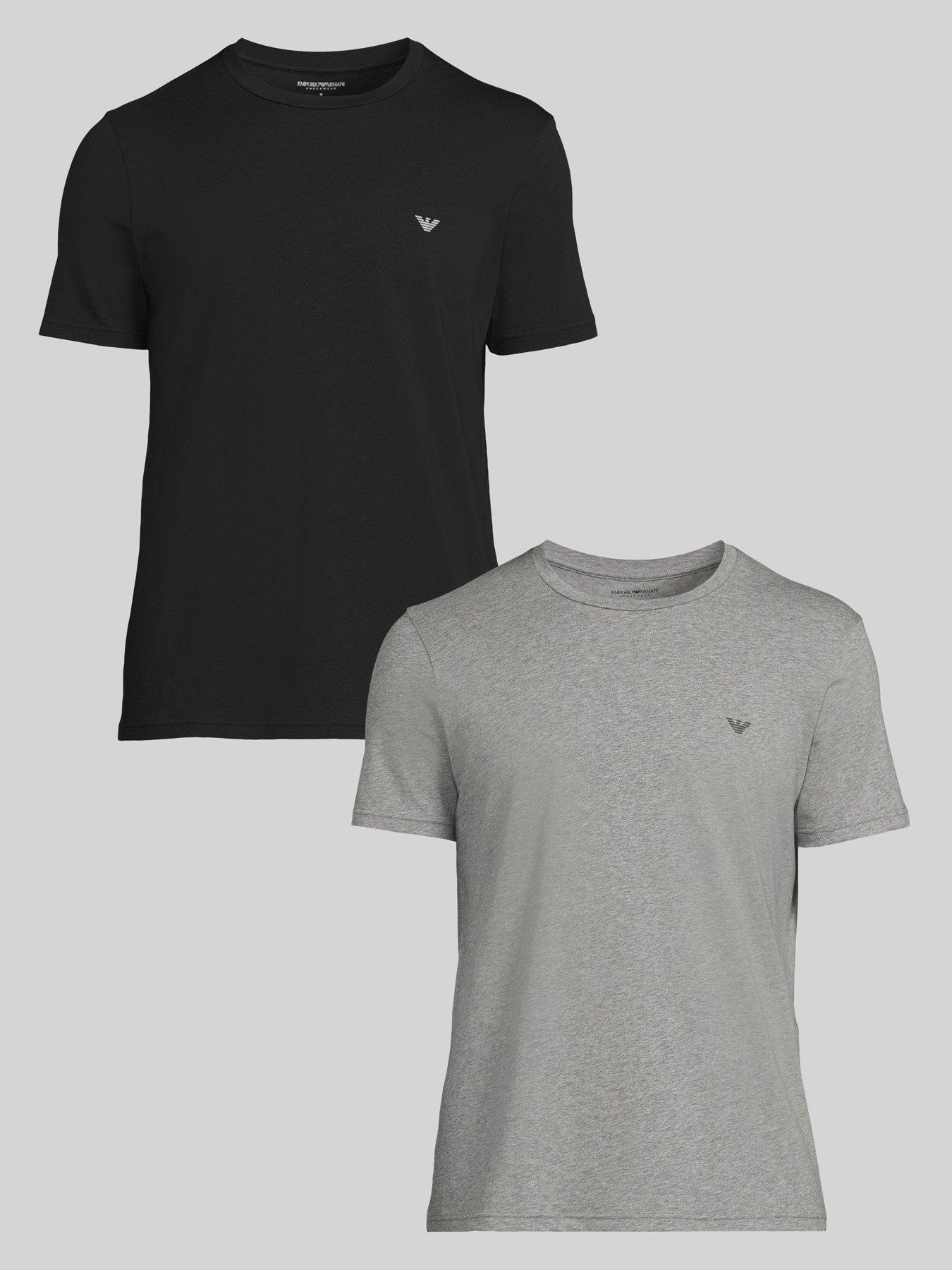 Emporio Armani Bodywear 2 Pack Endurance Crew Neck T-Shirts, Assorted, Size L, Men