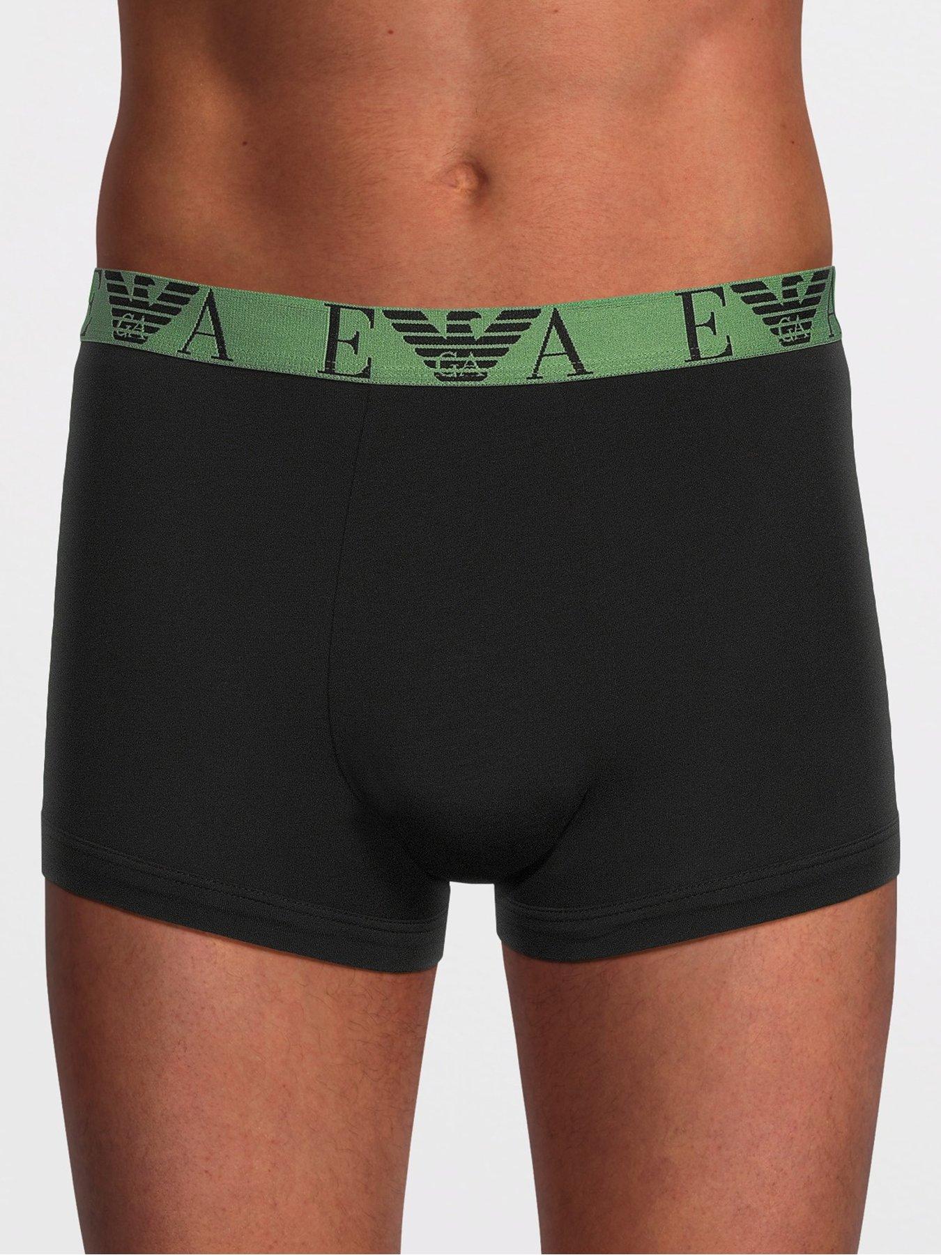 Image 2 of 3 of Emporio Armani Bodywear Bold Monogram Waistband 3 Pack Trunks