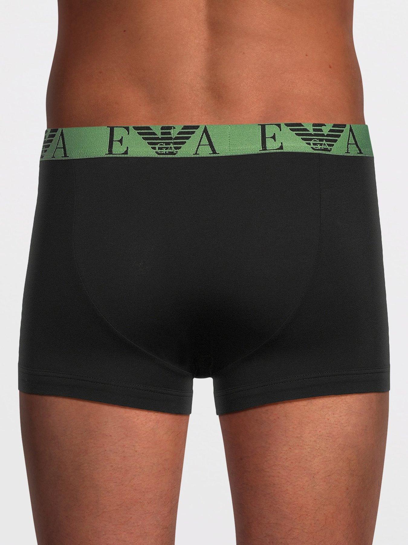 Image 3 of 3 of Emporio Armani Bodywear Bold Monogram Waistband 3 Pack Trunks