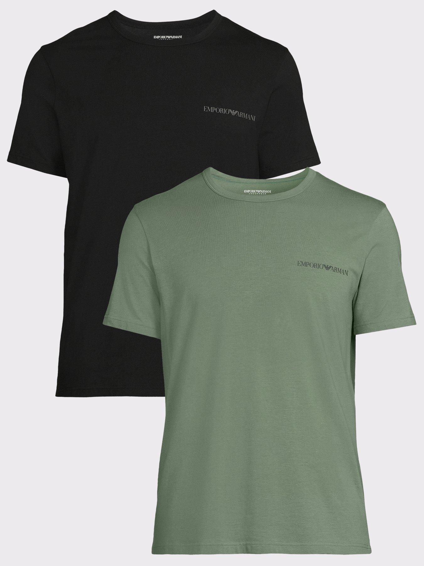 Emporio Armani Bodywear 2 Pack Core Logo Crew Neck T-Shirts, Assorted, Size S, Men