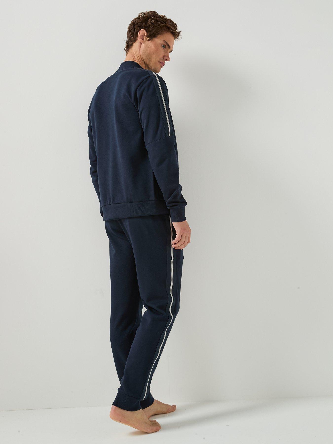 Image 2 of 6 of Emporio Armani Bodywear Terry Full Zip Lounge Sweat Jacket - Navy