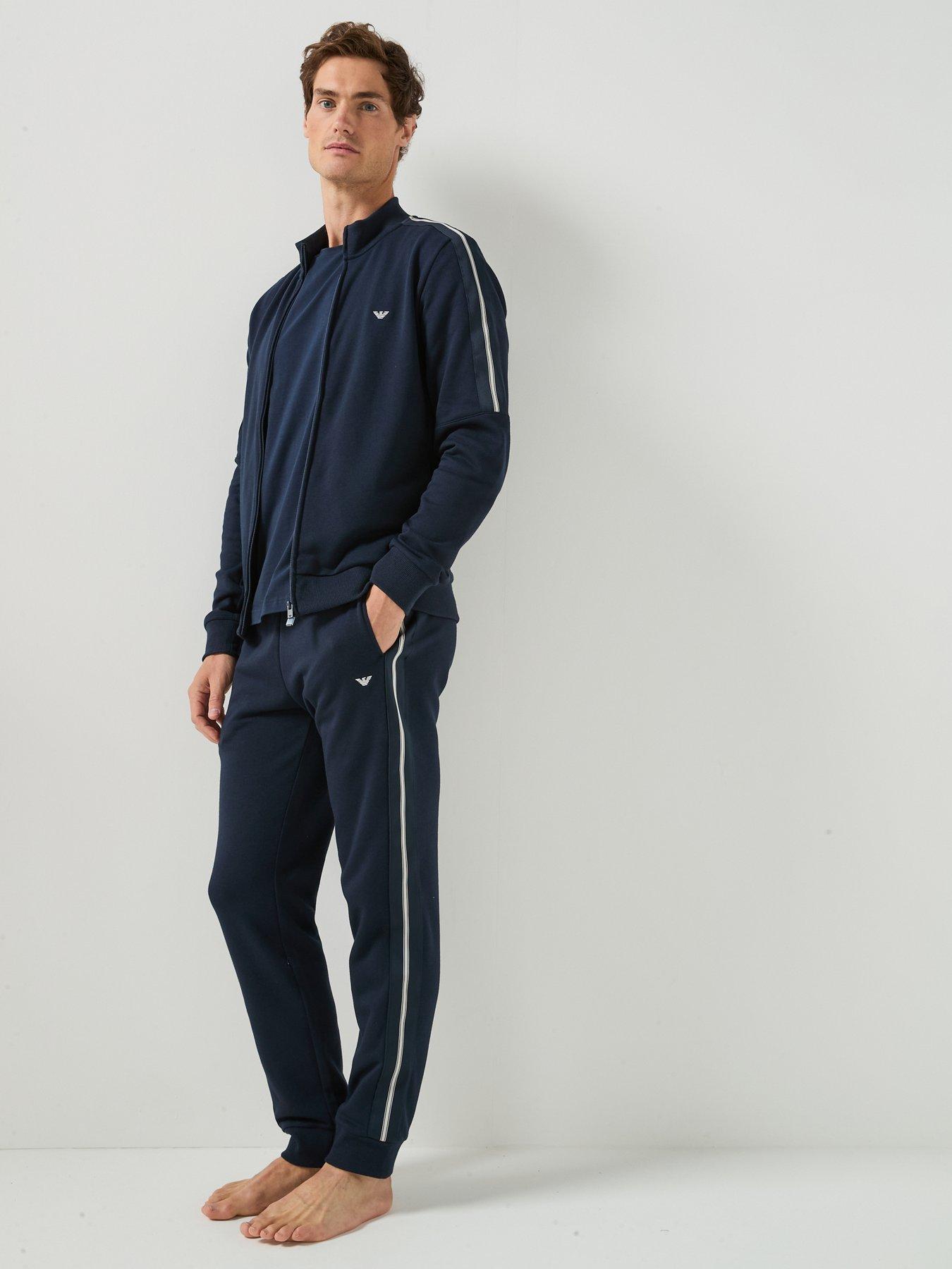 Image 3 of 6 of Emporio Armani Bodywear Terry Full Zip Lounge Sweat Jacket - Navy