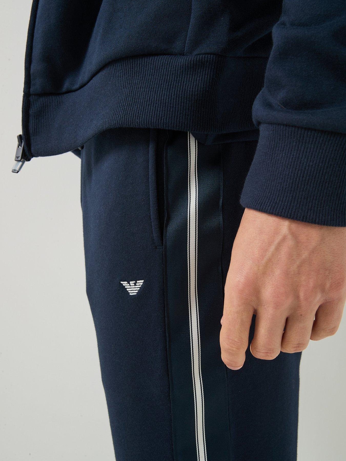 Image 6 of 6 of Emporio Armani Bodywear Terry Full Zip Lounge Sweat Jacket - Navy